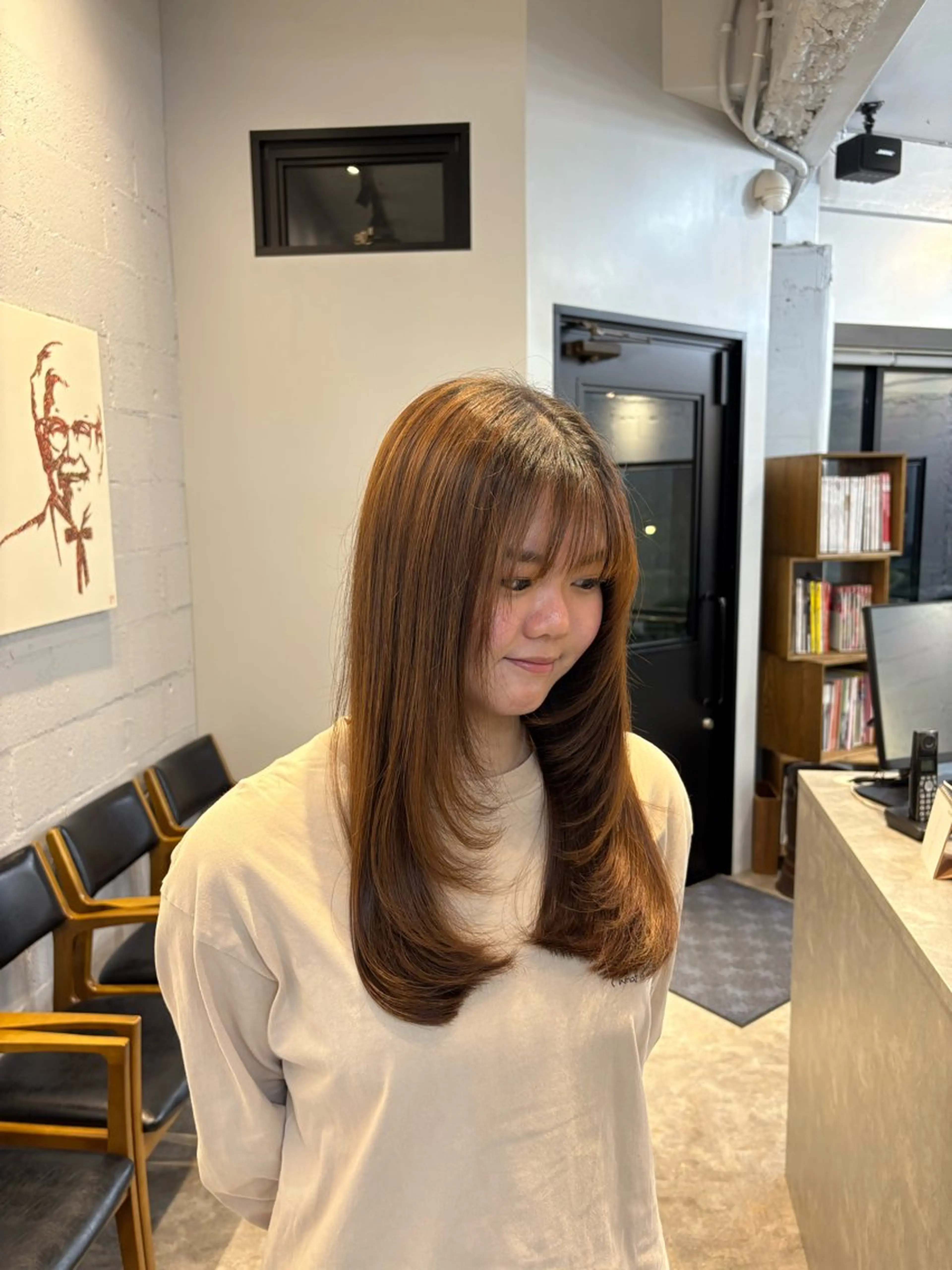 ロング レイヤーカット 久貝 莉子のヘアスタイル