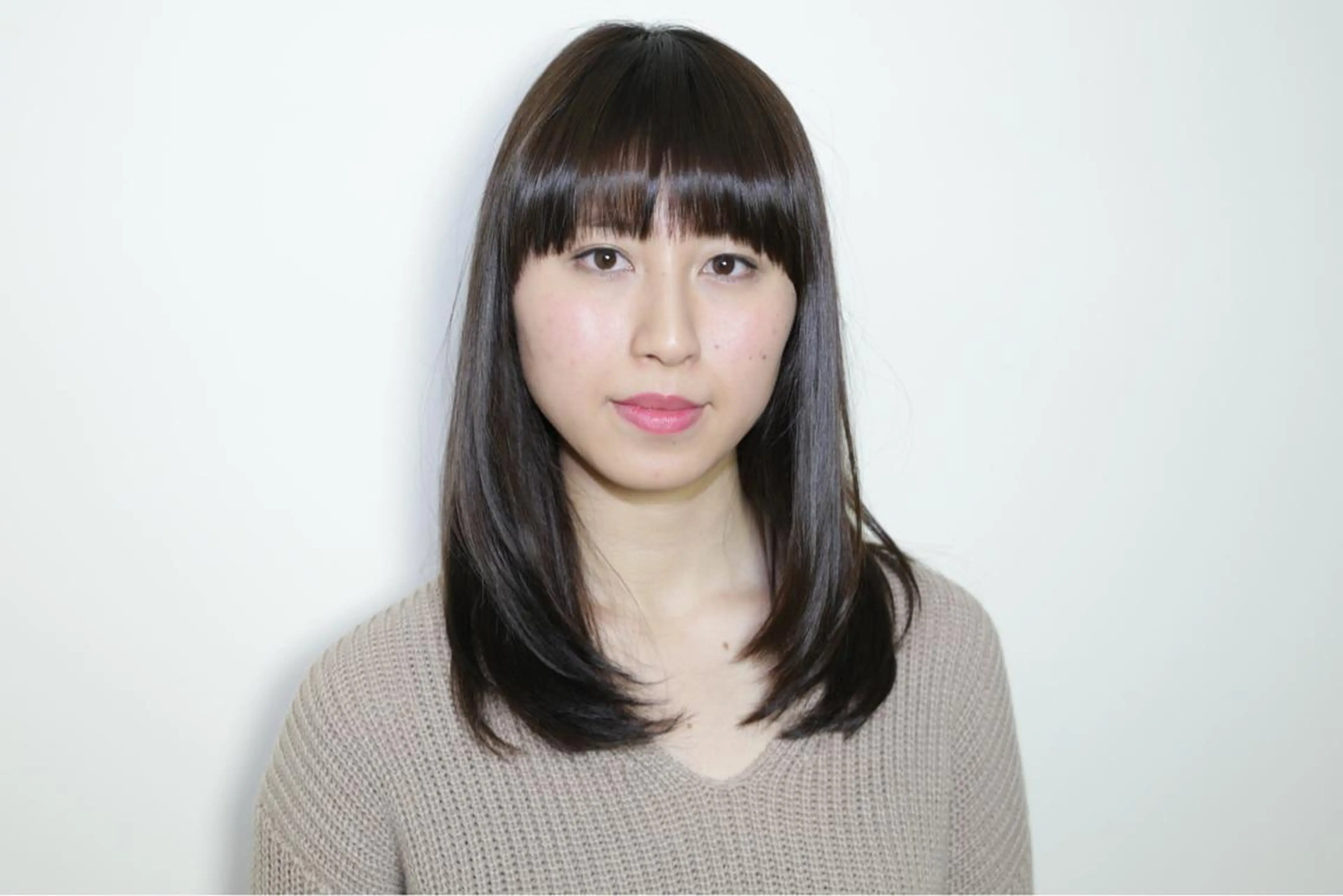 セミロング ロング カラー ワイドバング タジマ ヤスヒサのヘアスタイル