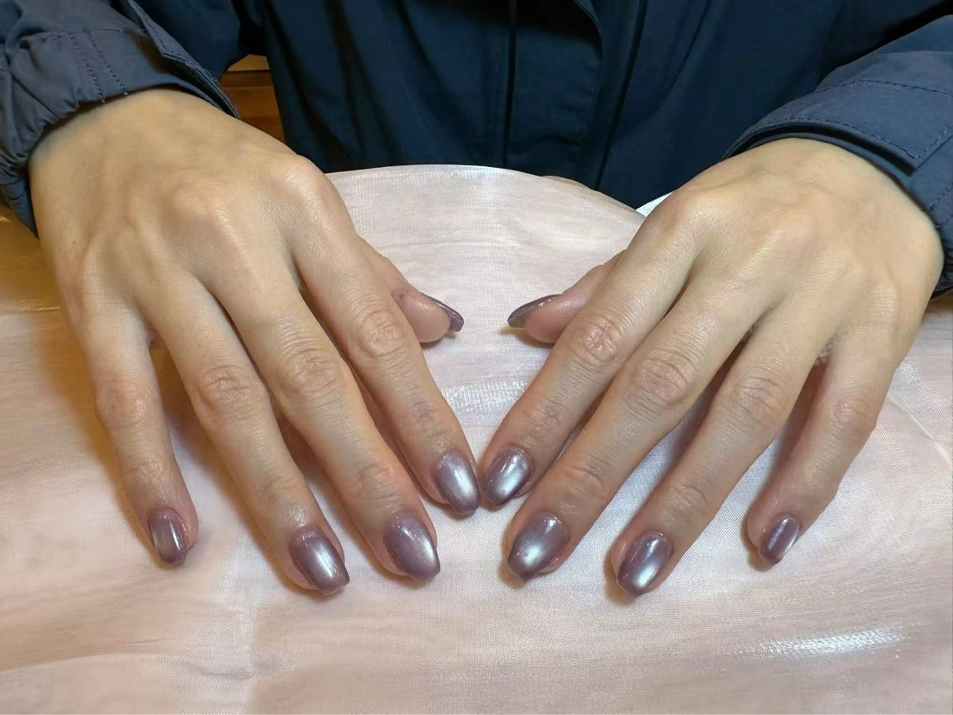 ちゅるんマグネット♪ 水光マグネットネイルの写真