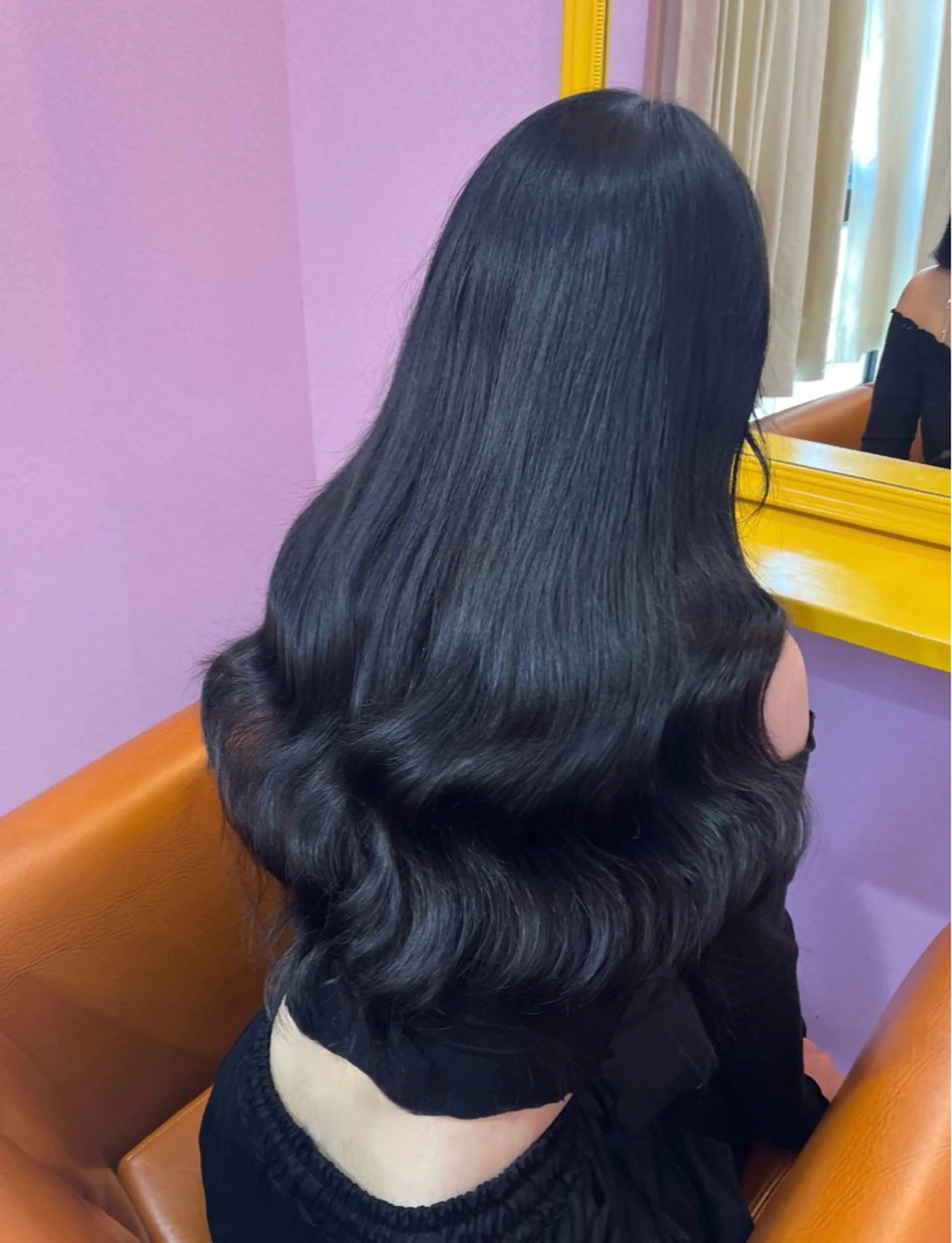 ロング シール＋ちび編み込み エクステ梅田🐨のヘアスタイル