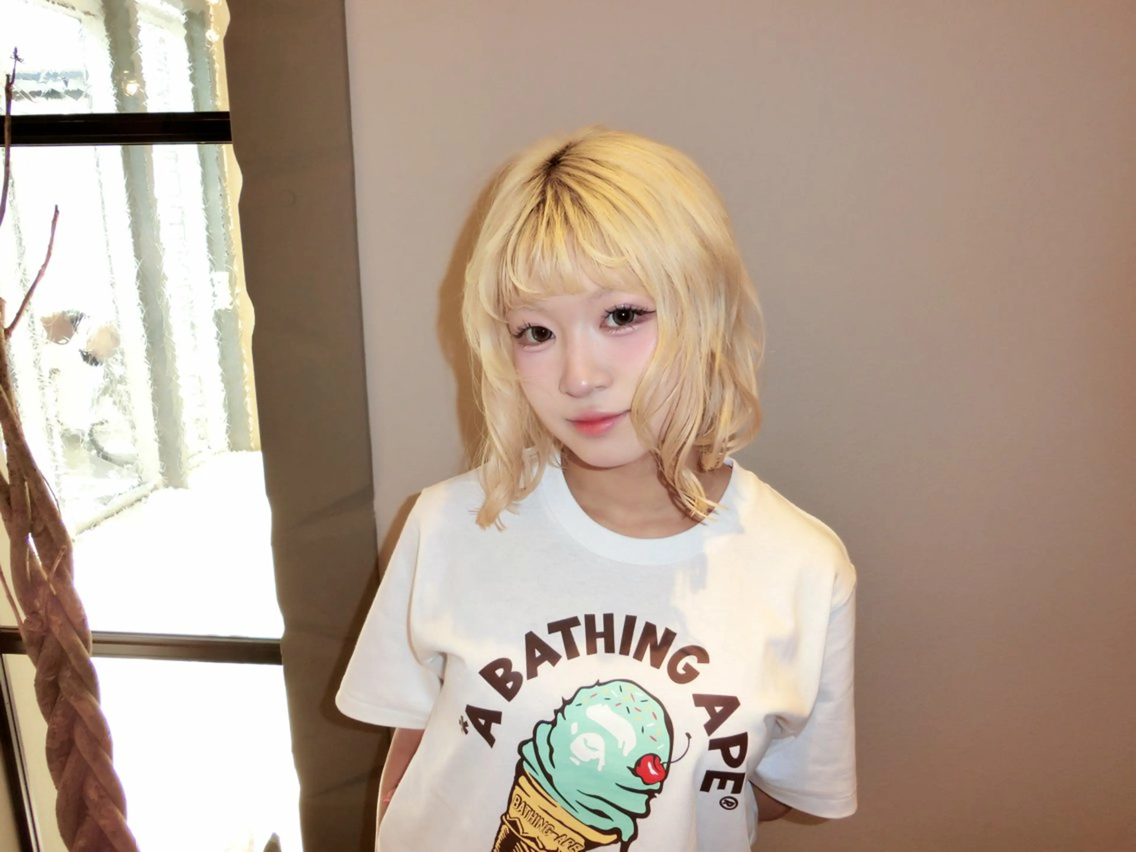 ショート 透け感オリーブ/レイ ヤーカット/KaHoのヘアスタイル