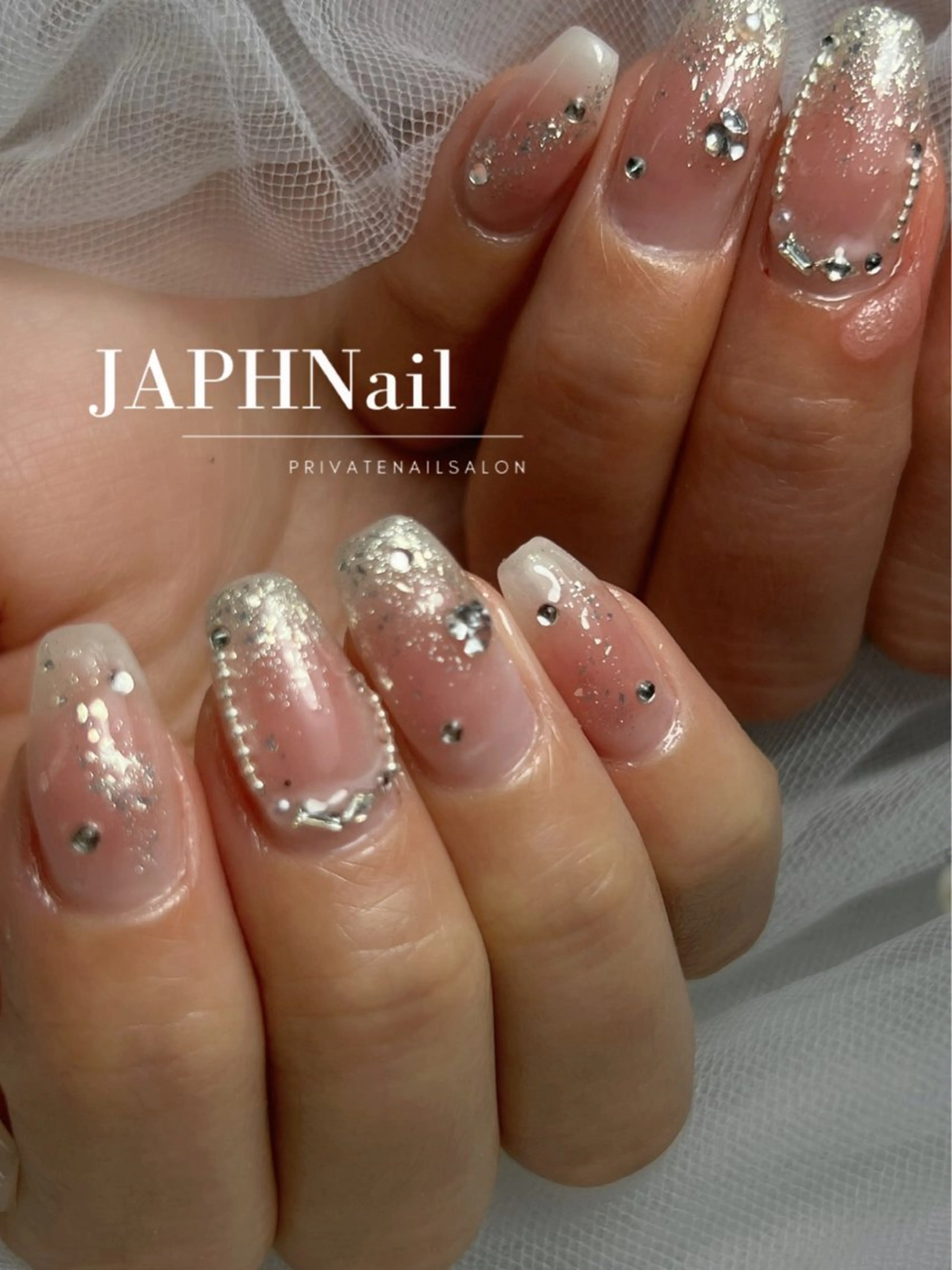 ネイル フットネイル キラキラネイル ロングネイル ニュアンスネイル ワンホンネイル NailSalon /JAPHのネイルデザイン