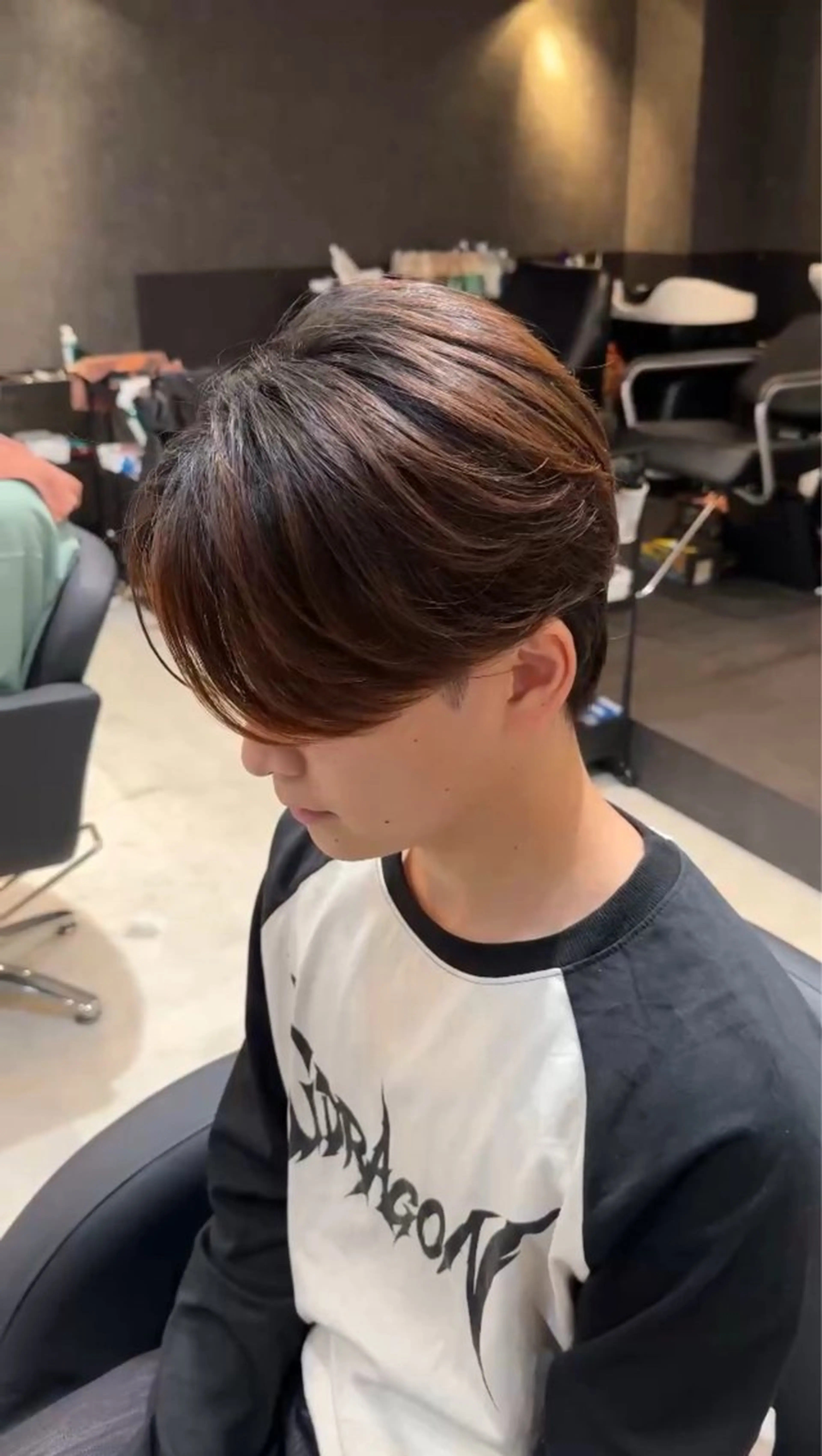 パーマ メンズ カット 縮毛矯正 韓国ヘア 高森蓮のヘアスタイル