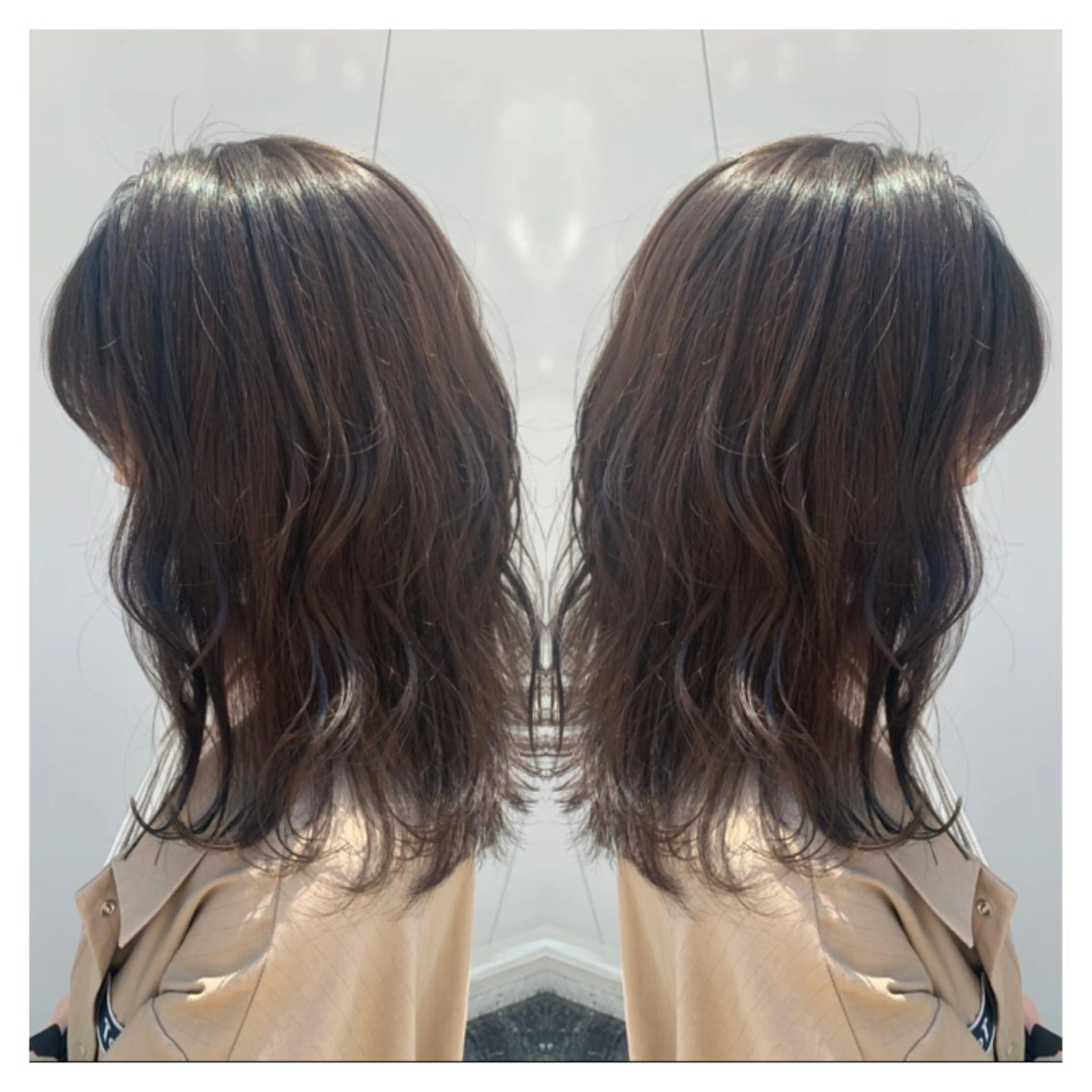 ミディアム カラー カット ヘアカラー トリートメント 村山 茉衣のヘアスタイル