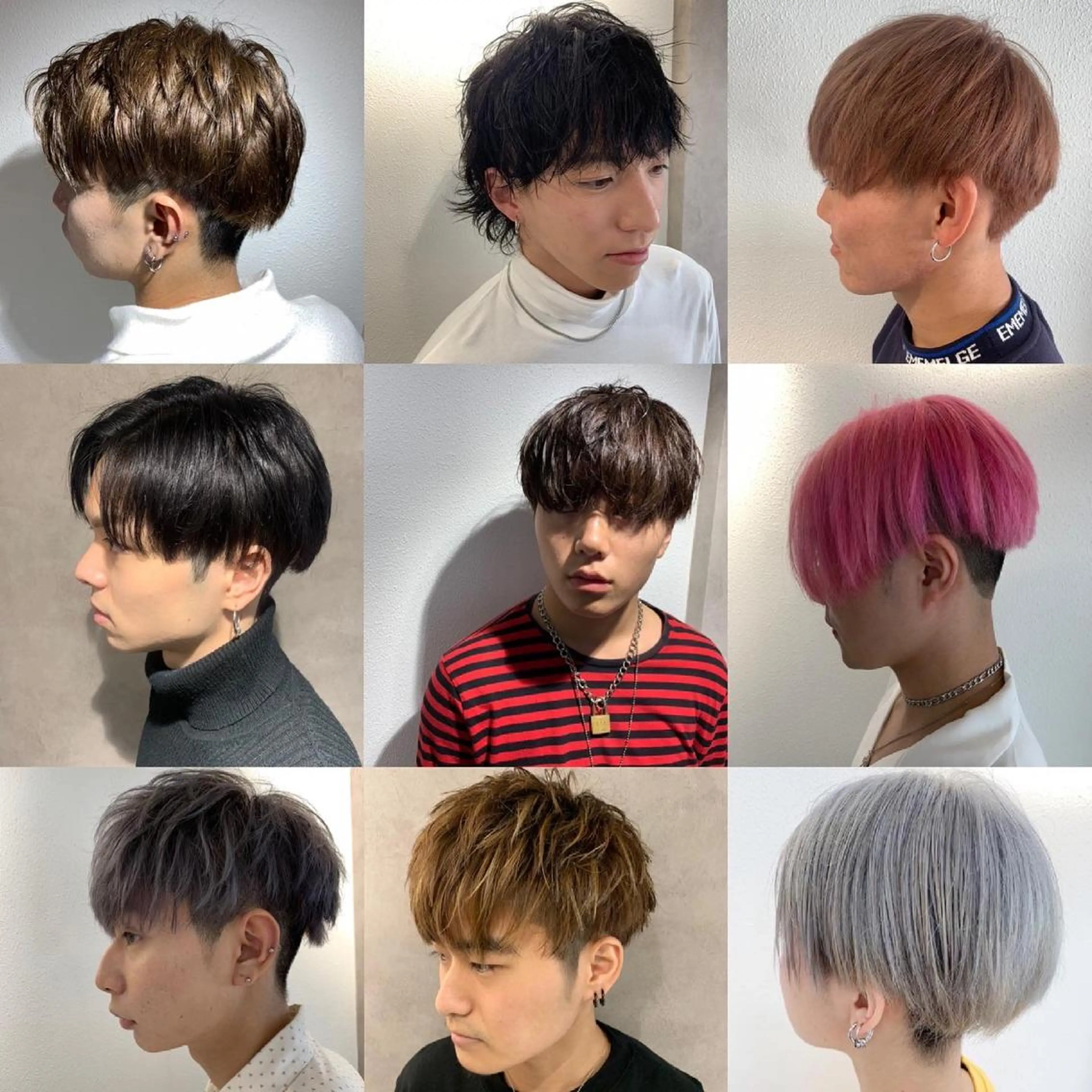 ショート カラー パーマ メンズ カット Selene hair 難波店のヘアスタイル