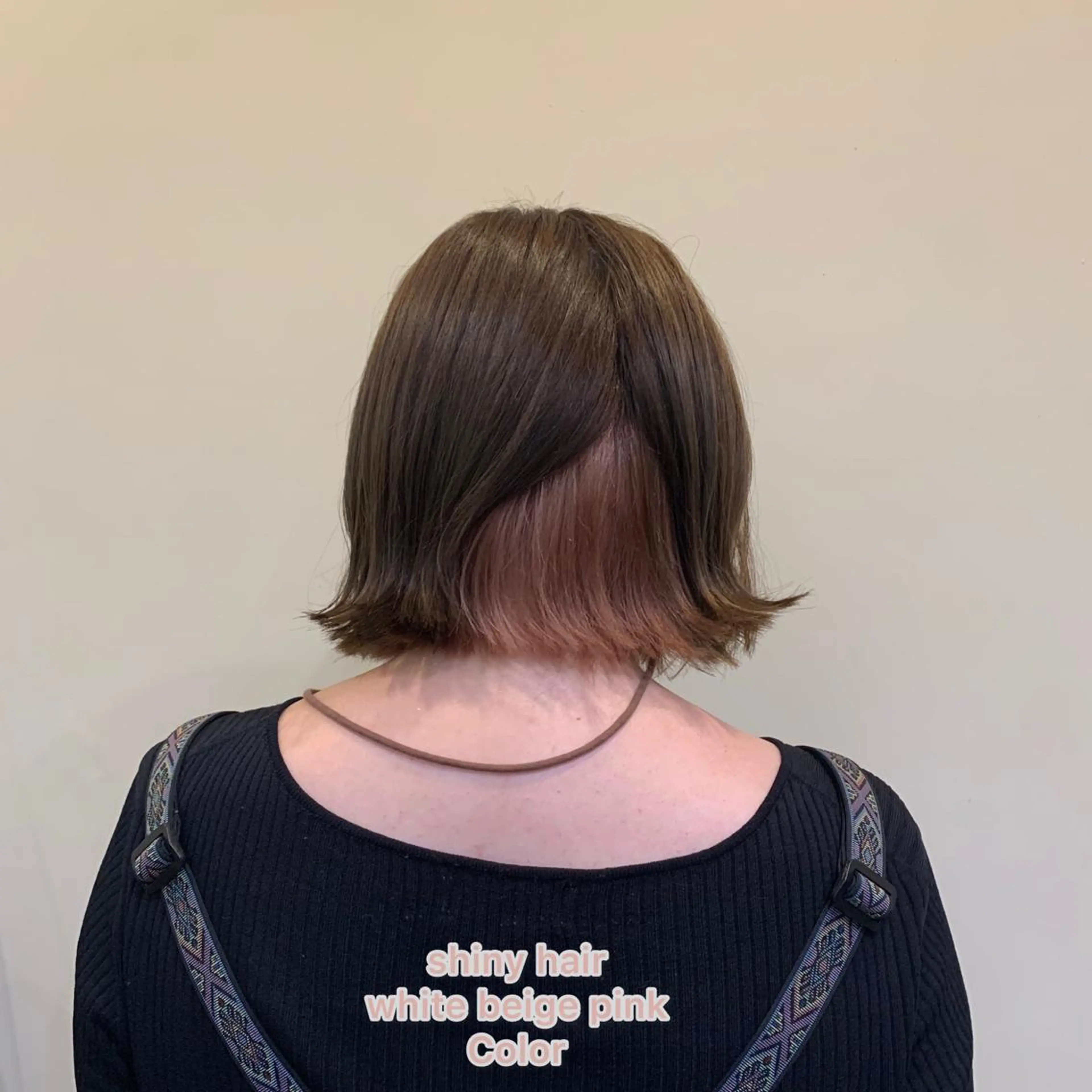 ミディアム カラー ベージュカラー ピンクカラー ホワイトベージュ 艶髪レイヤー上田 紗也🇰🇷💗のヘアスタイル