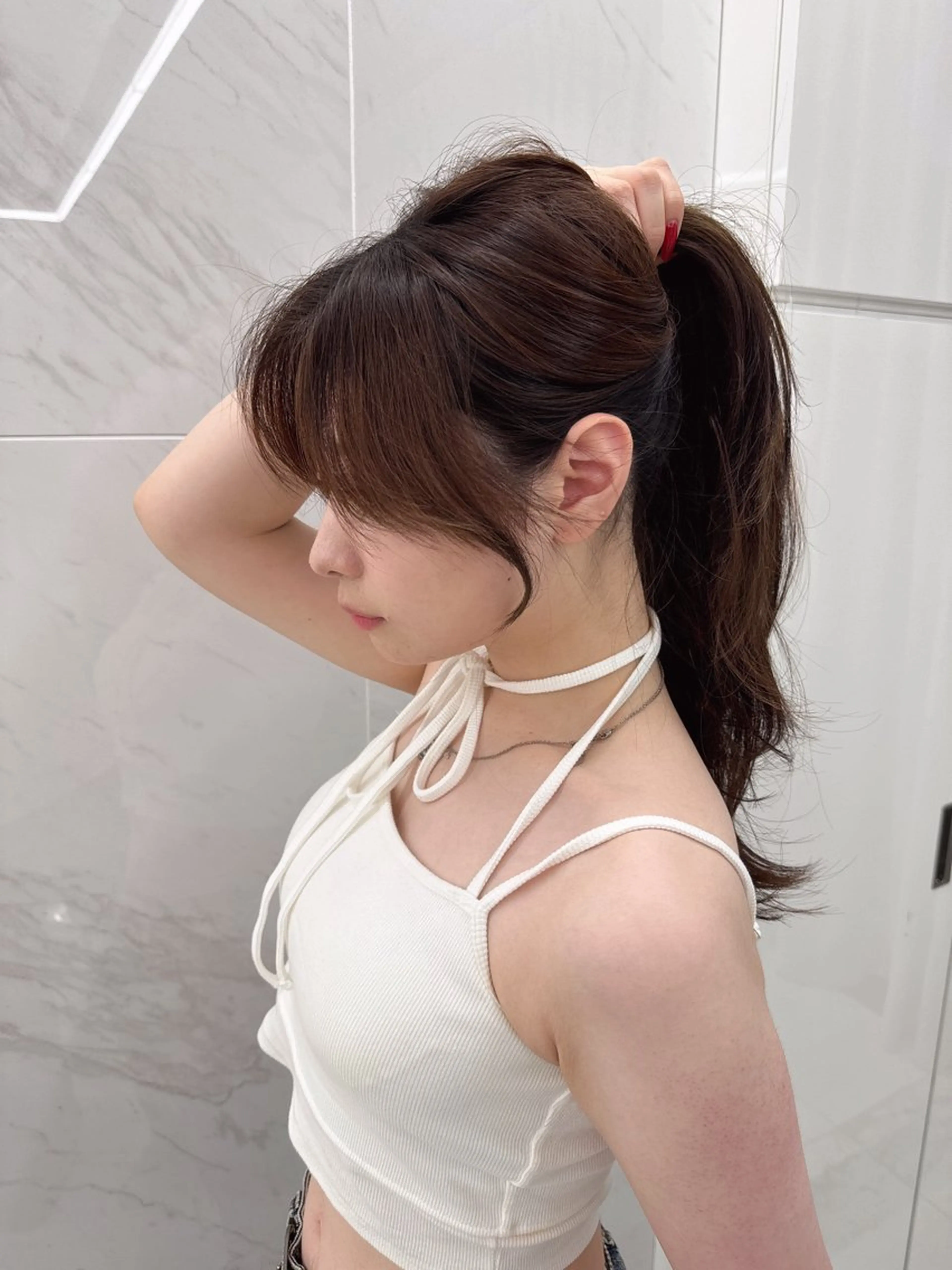 ロング のり🐼顔まわり/ 韓国/レイヤーカットのヘアスタイル