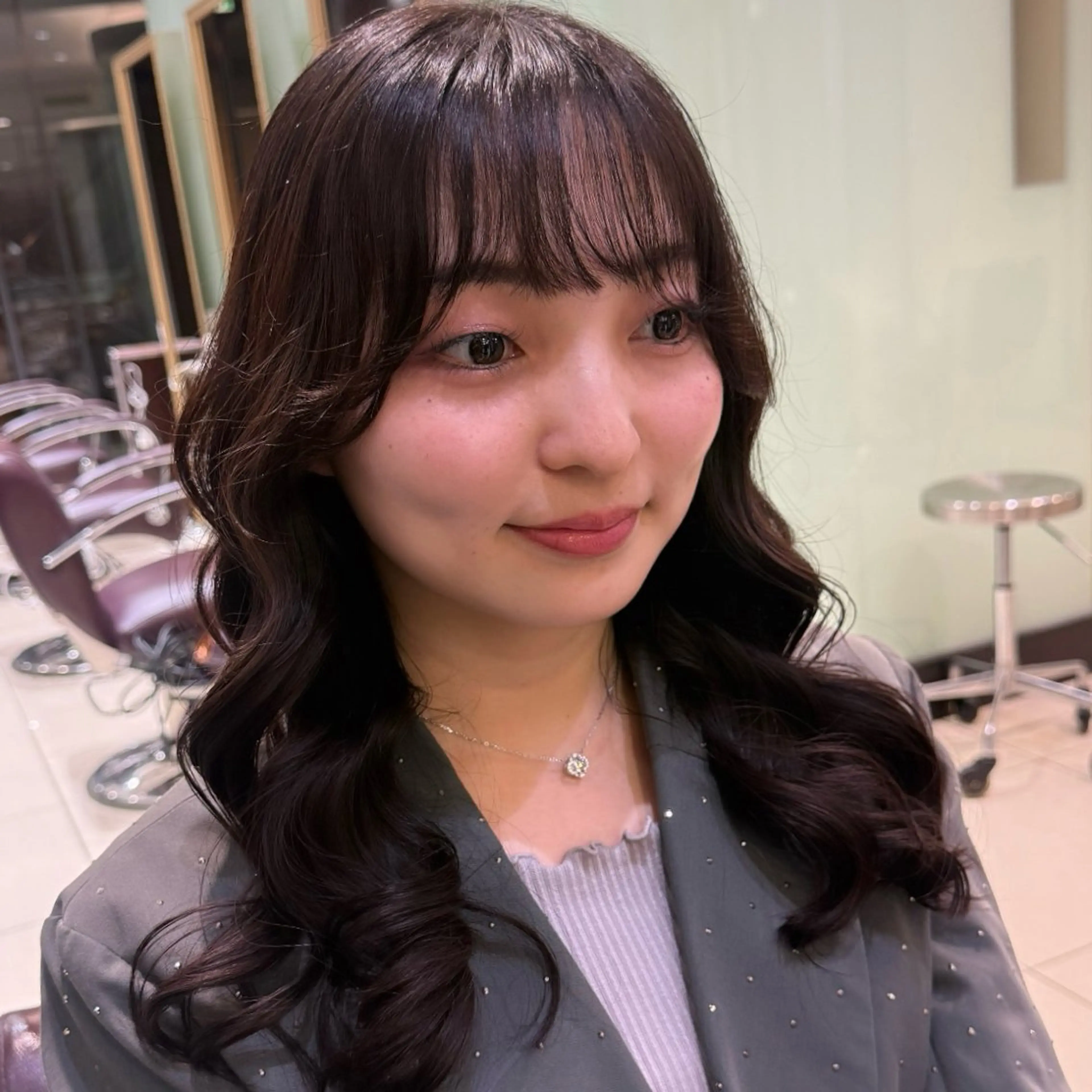 ロング パーマ パーマ 韓国風パーマ🌿コテ 巻き風パーマ/るいのヘアスタイル