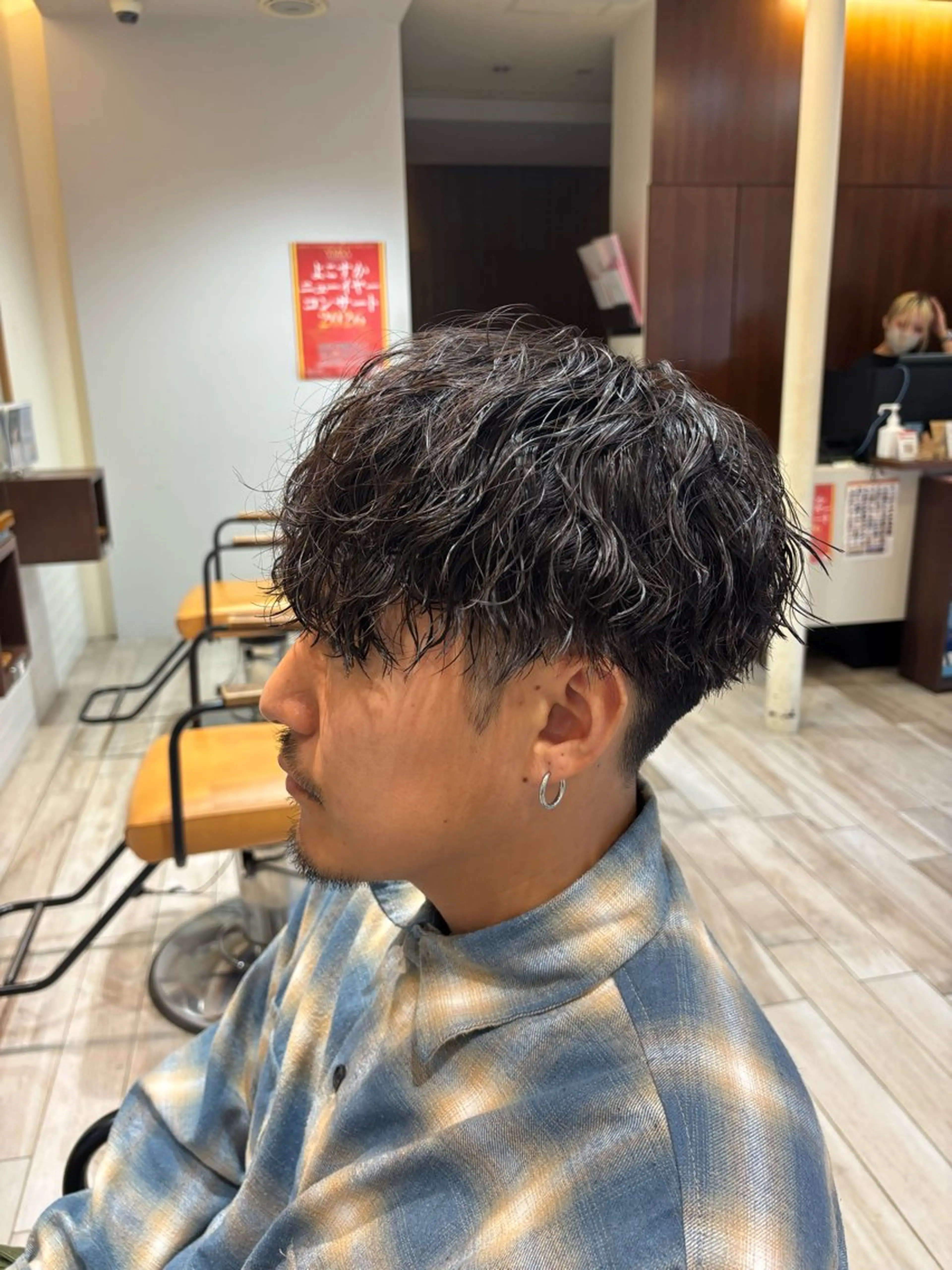 パーマ メンズ カット パーマ おもだか　がく /横須賀中央のヘアスタイル