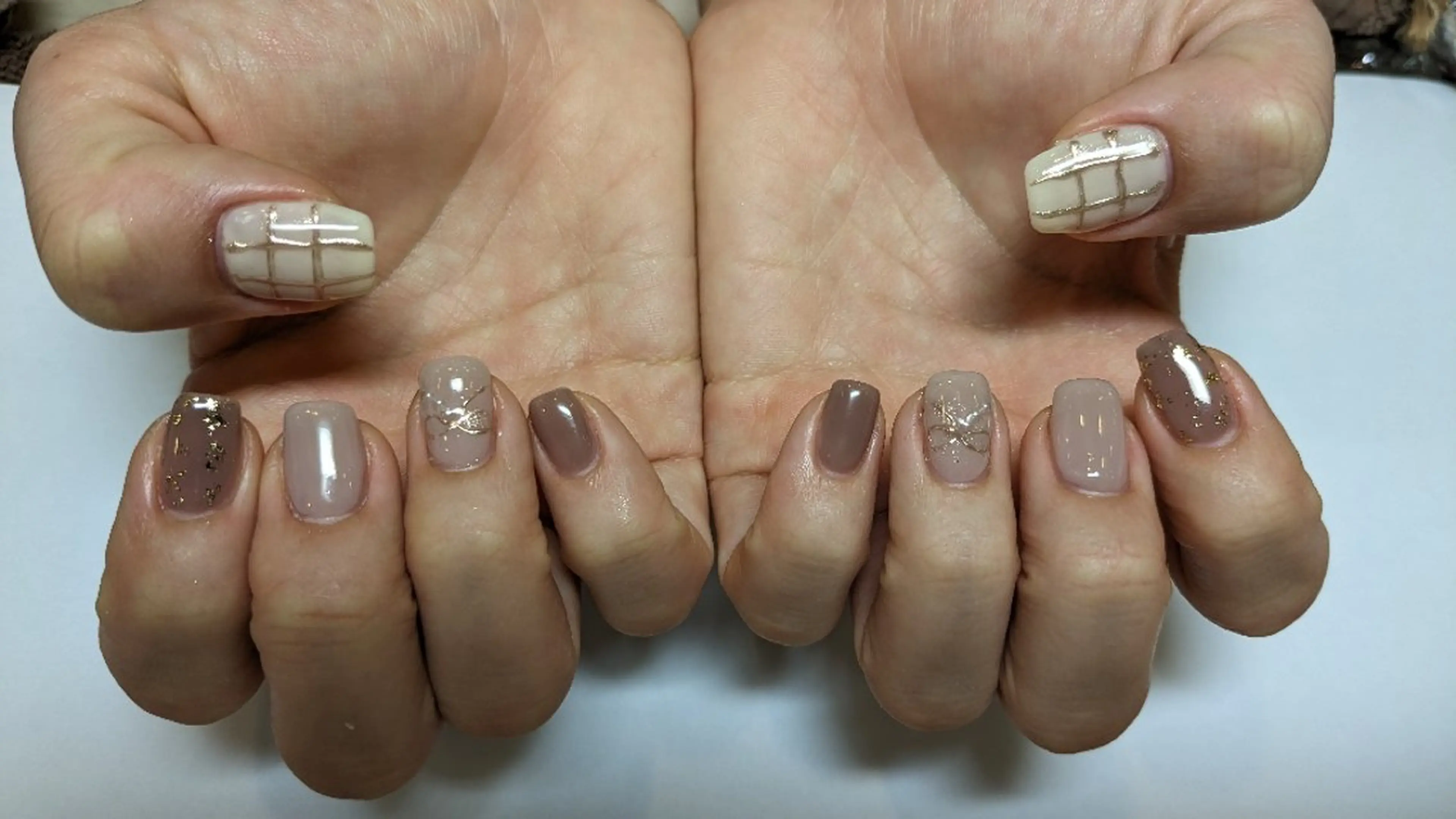 ネイル ゴールド リボン Yamamoto Aのネイルデザイン