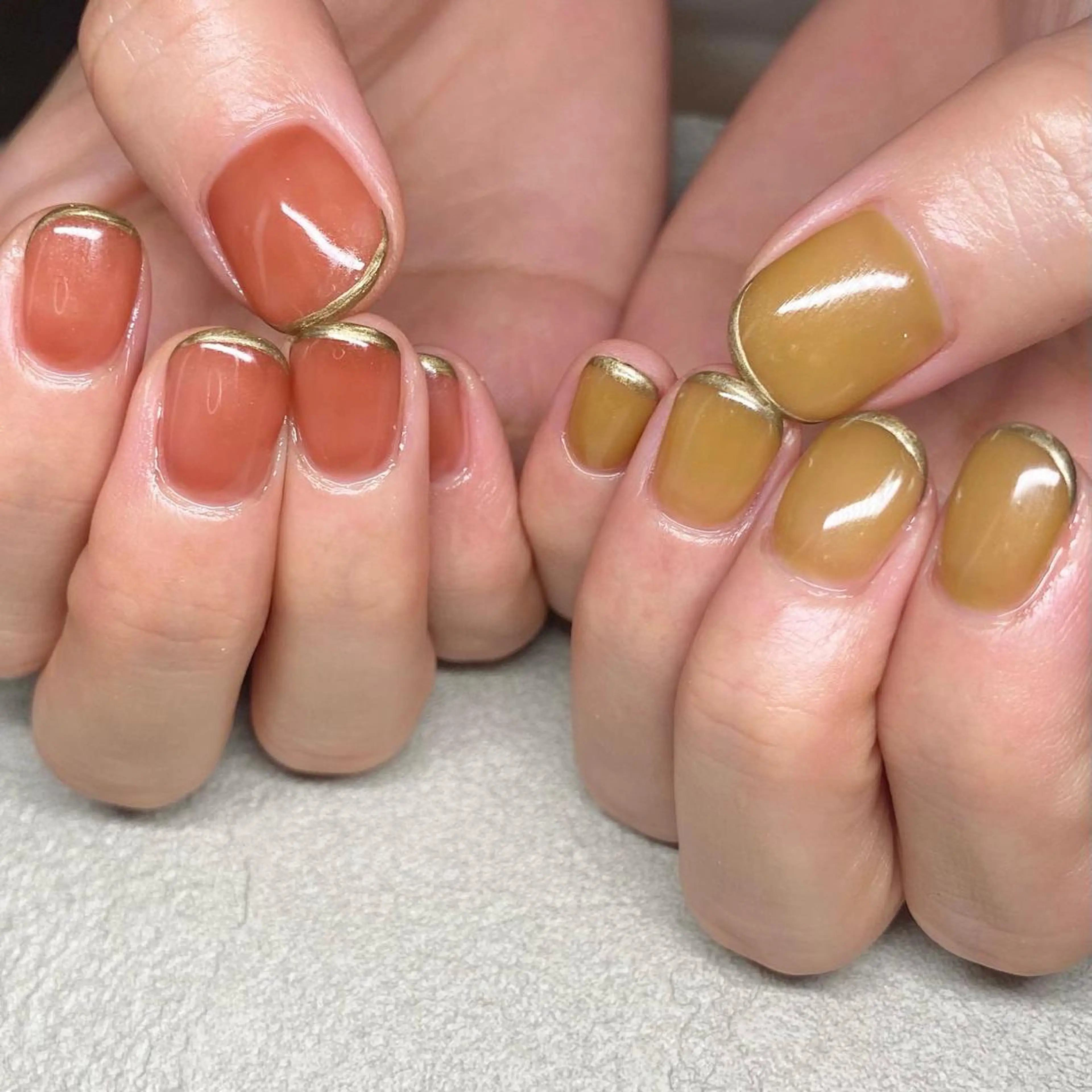 ネイル アートネイル ニュアンスネイル 冬ネイル ハンドネイル 山田 貴子のネイルデザイン