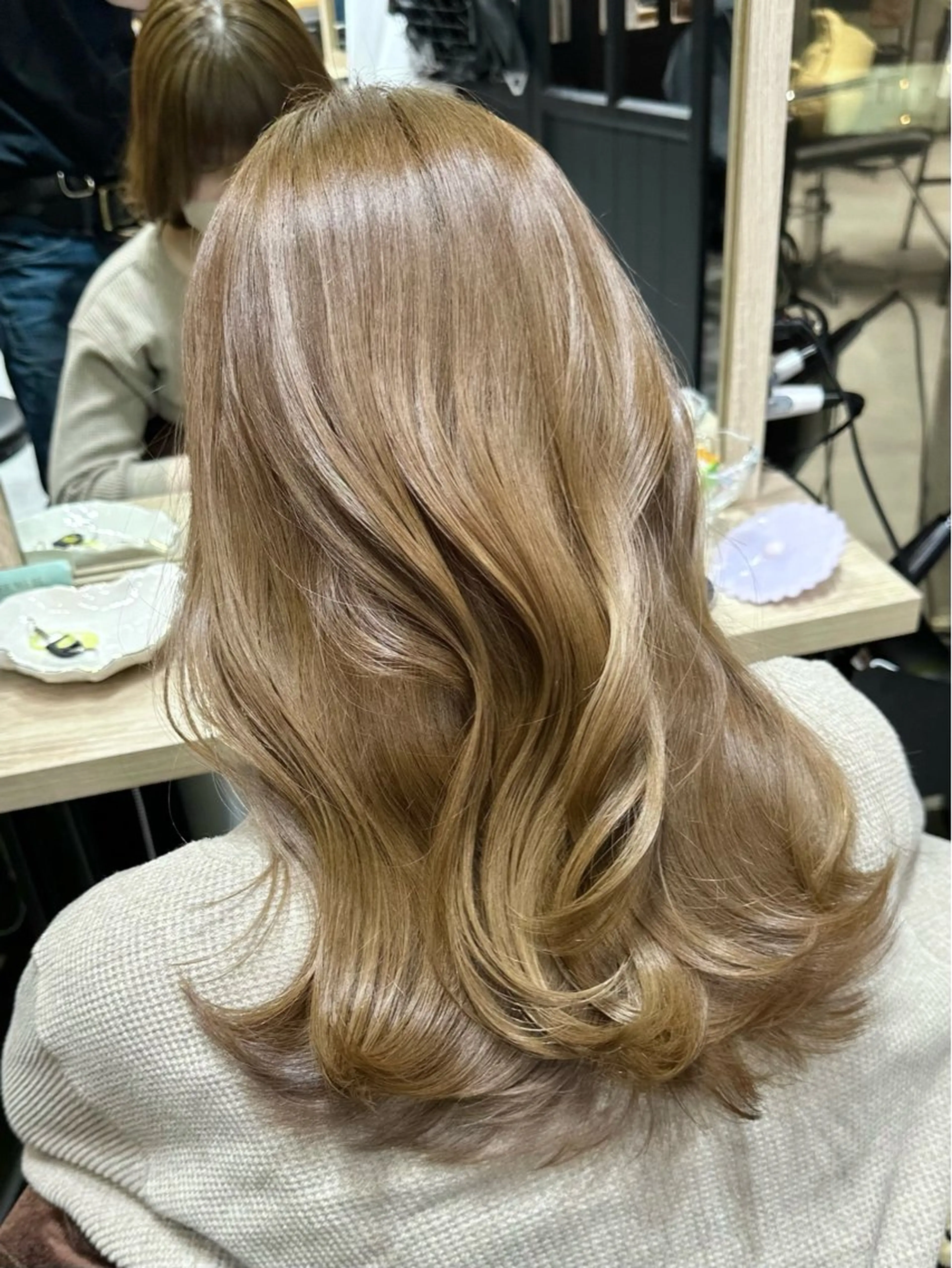 セミロング カット ヘアカラー トリートメント ✨透明感カラー/縮毛 恵比寿HAYATO✨のヘアスタイル