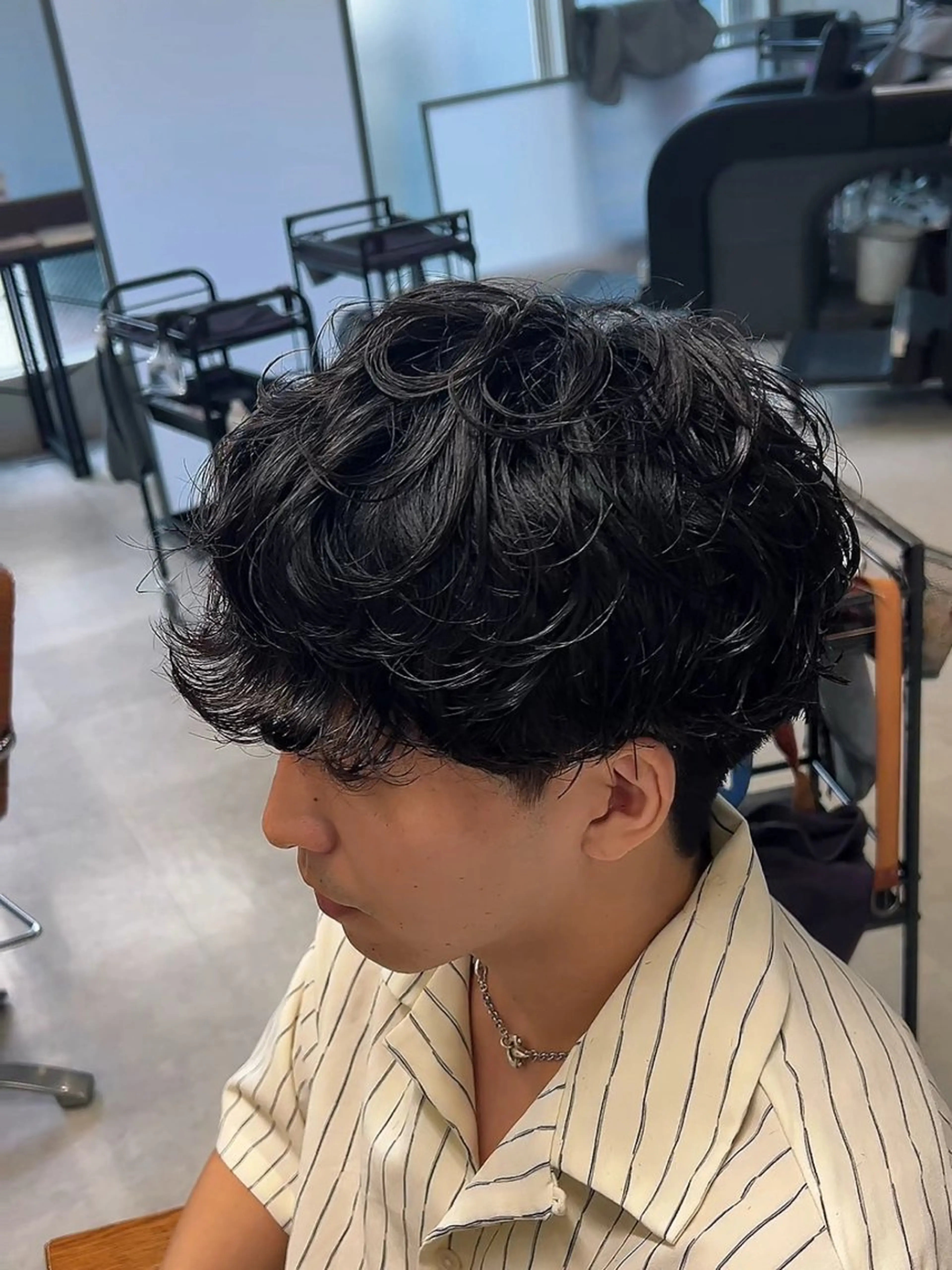 パーマ メンズ カット パーマ トリートメント ヘッドスパ ヘアセット カズキ🌼SNSモデ ル募集中のヘアスタイル