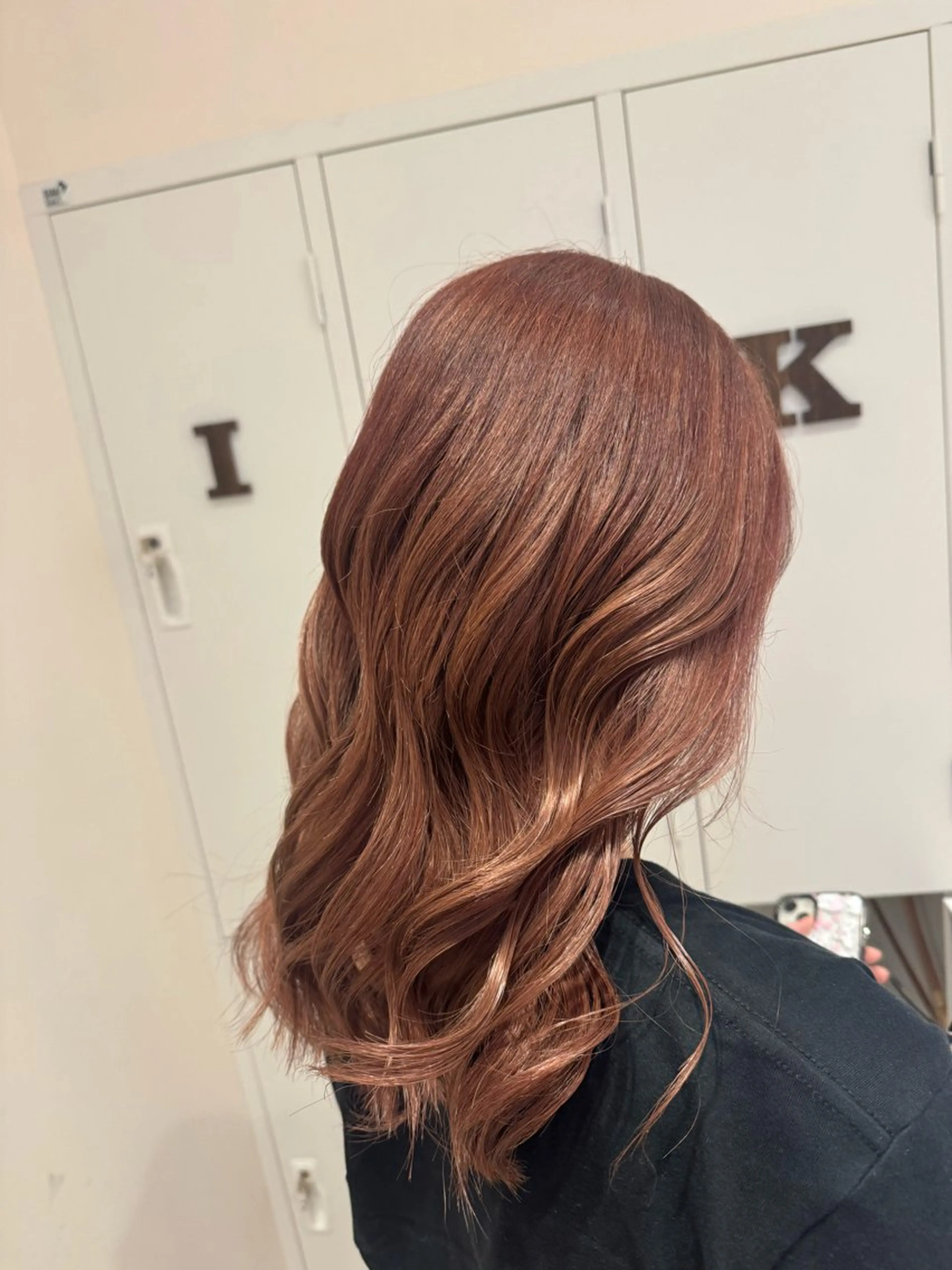 セミロング カラー ブリーチ ケアブリーチ ヘアカラー トリートメント 河添 麗菜のヘアスタイル