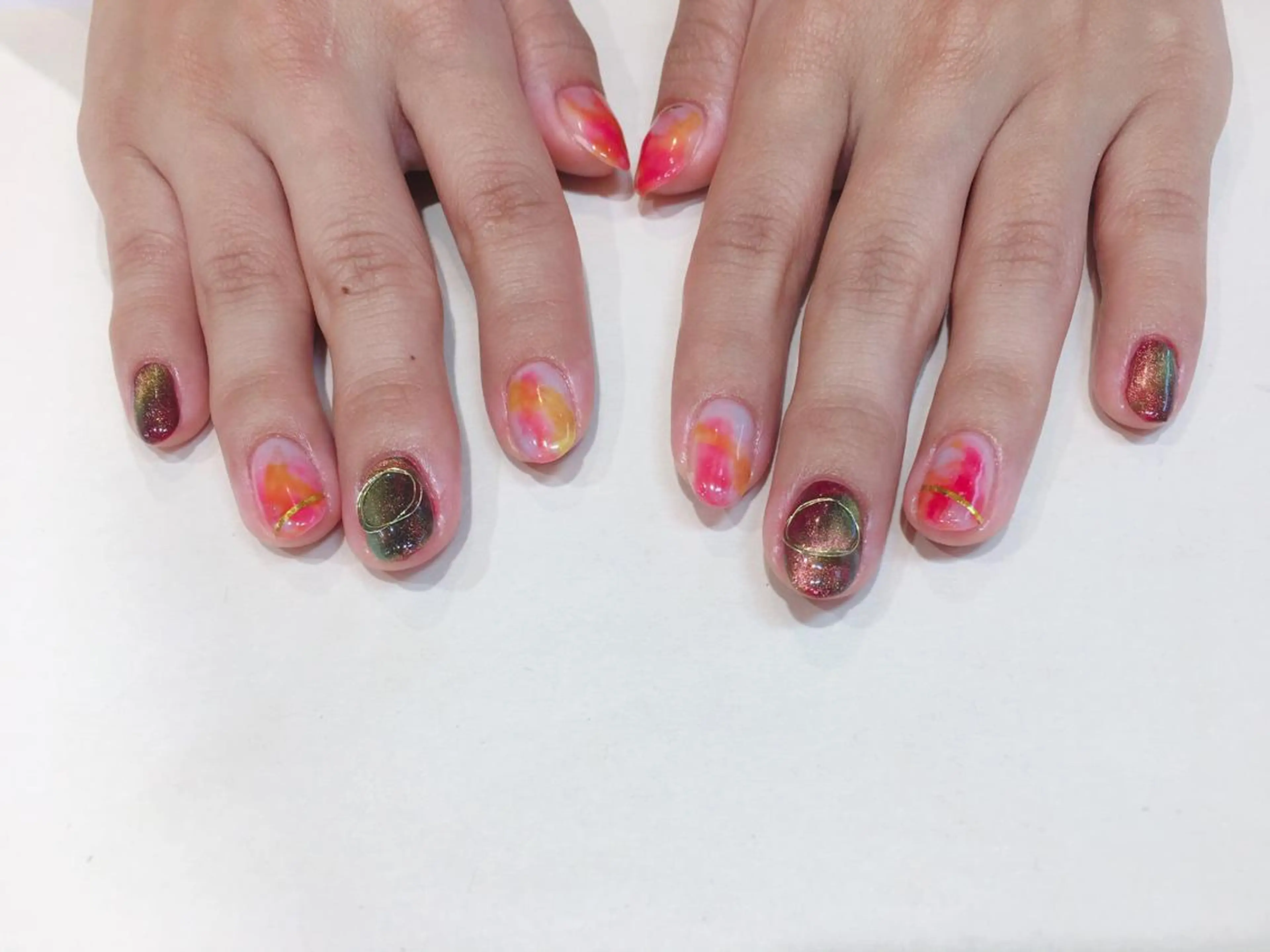 ネイル ジェルネイル マグネットネイル JurerEye☆ Marikoのネイルデザイン