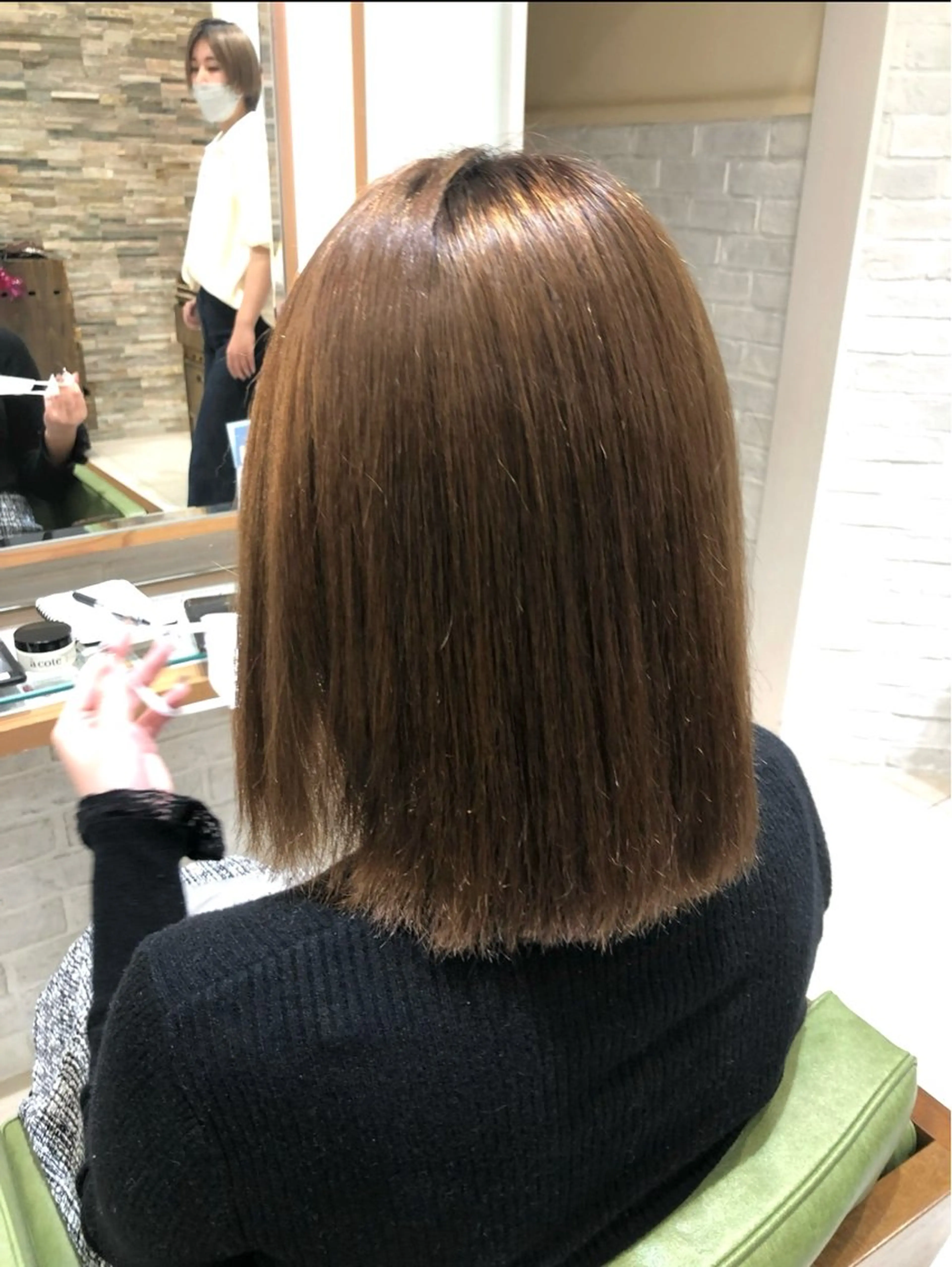 ミディアム ボブ 酸性ストレート特化× 艶髪師/及川のヘアスタイル