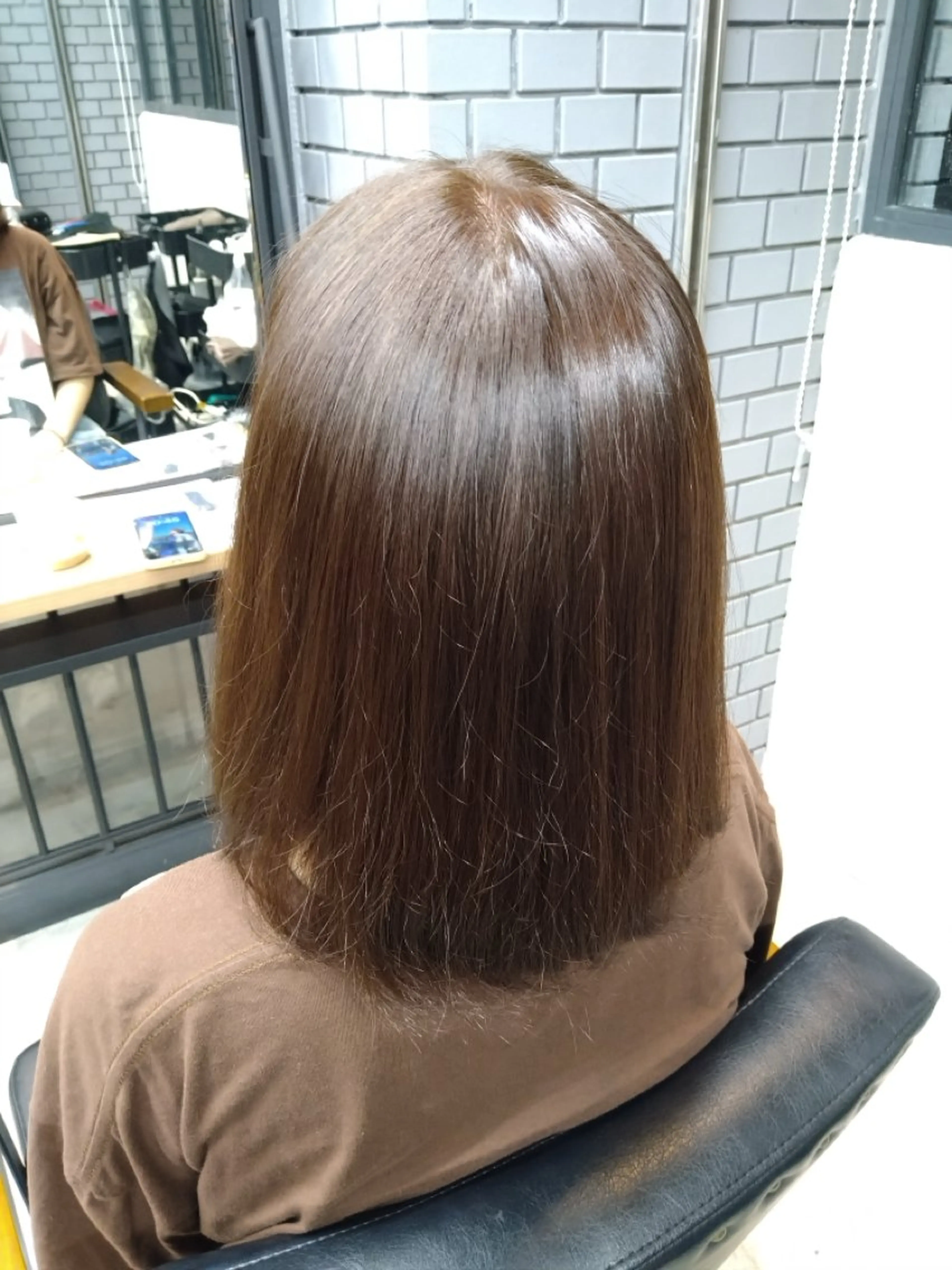 ミディアム カラー ブラウンカラー トリートメント 田中 綾乃のヘアスタイル
