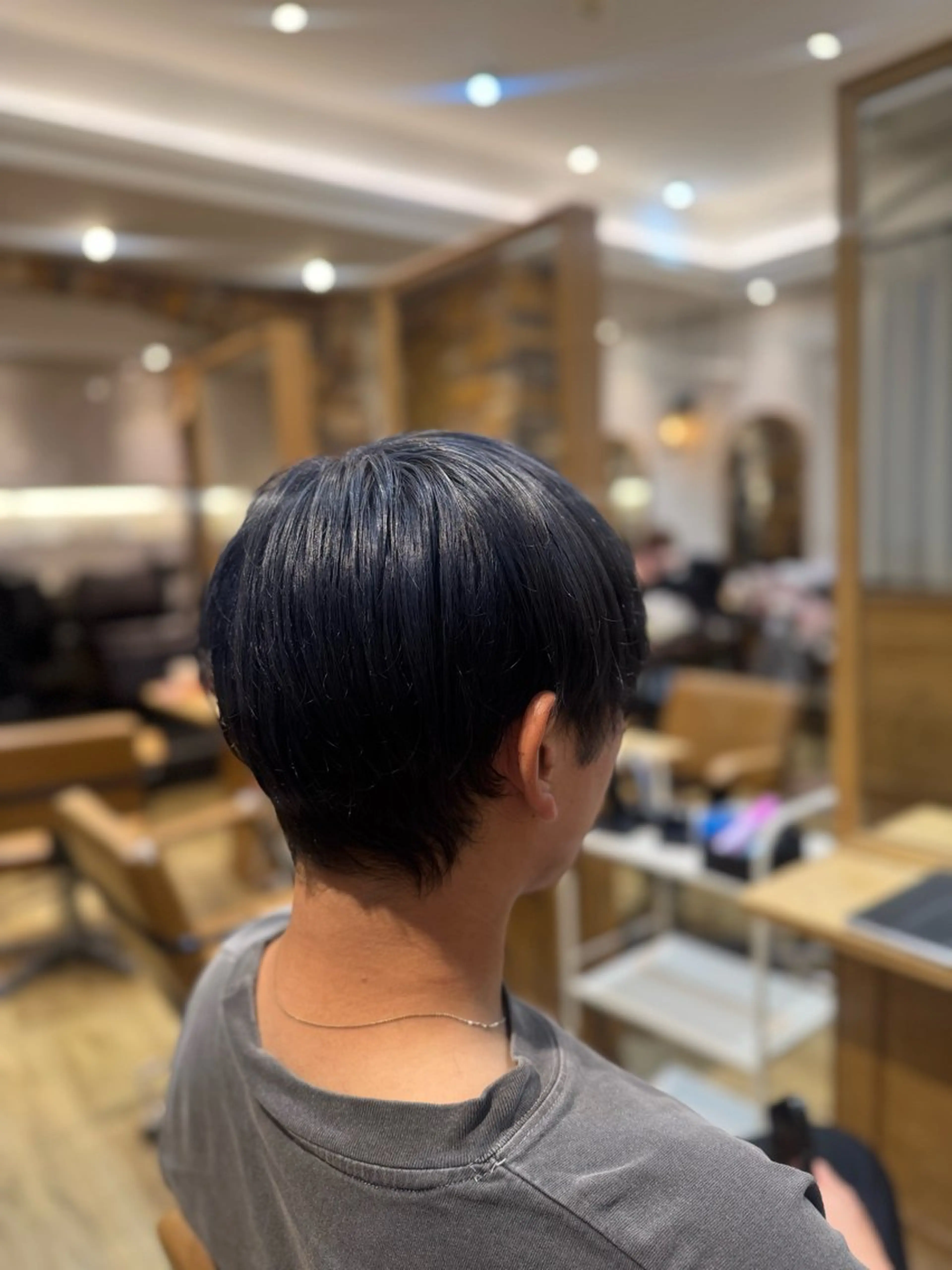 カラー メンズ ヘアカラー 透明感カラー💜 モテ髪 空陽💙のヘアスタイル