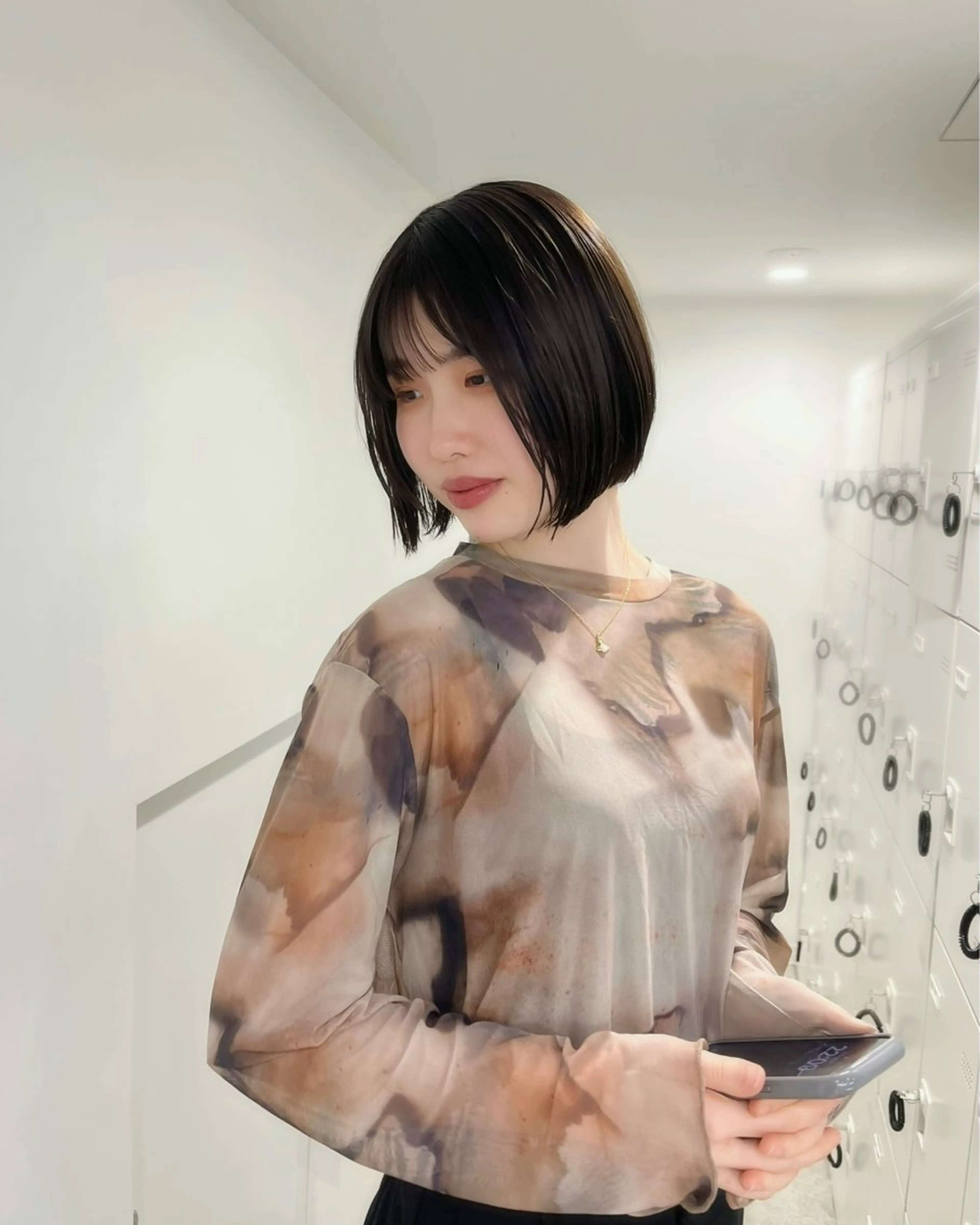 ショート 縮毛矯正/ハイトーン /パーマ/せき🧸のヘアスタイル