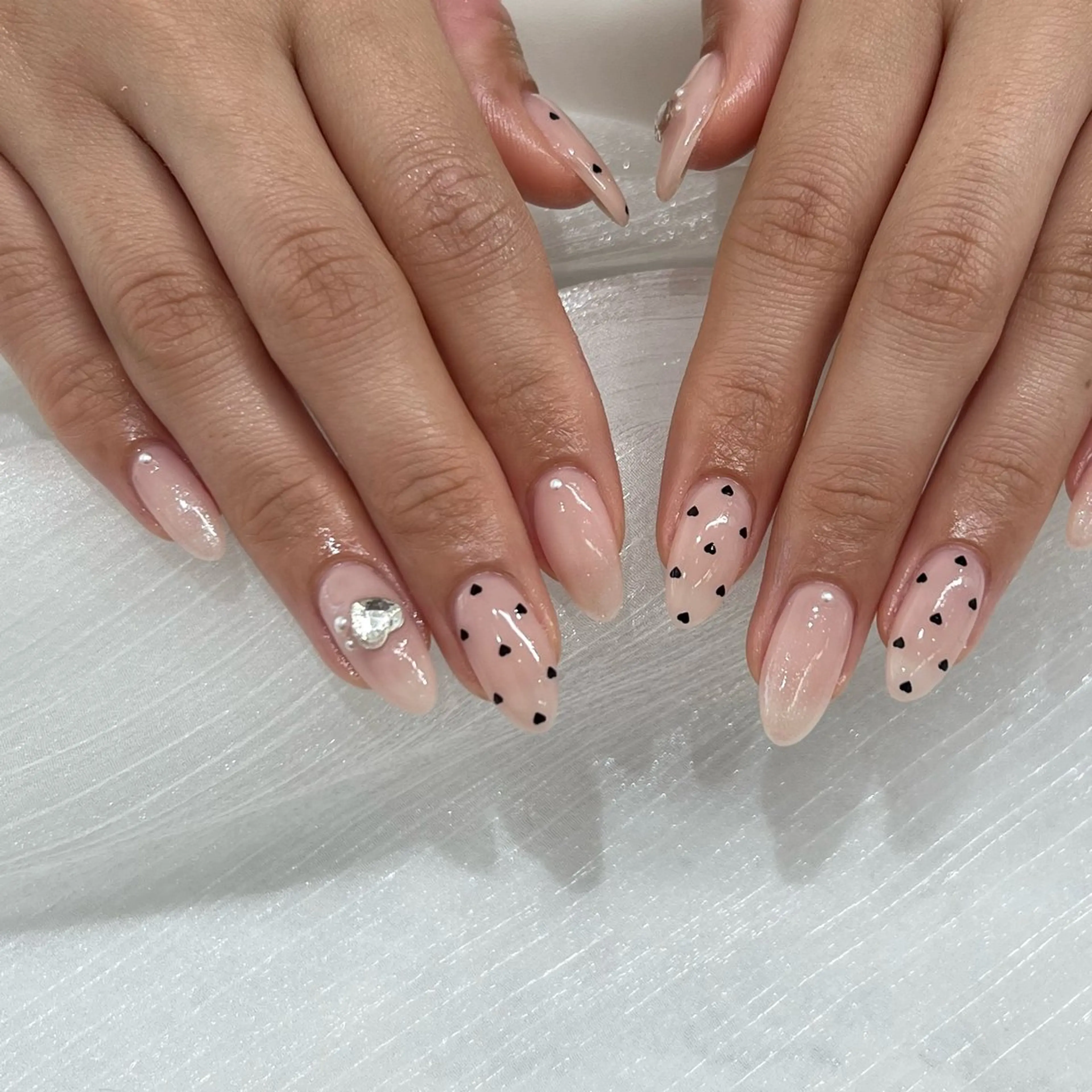 ネイル 韓国ネイル ワンホンネイル ハンドネイル Rin🫧Zina nail浦安のネイルデザイン