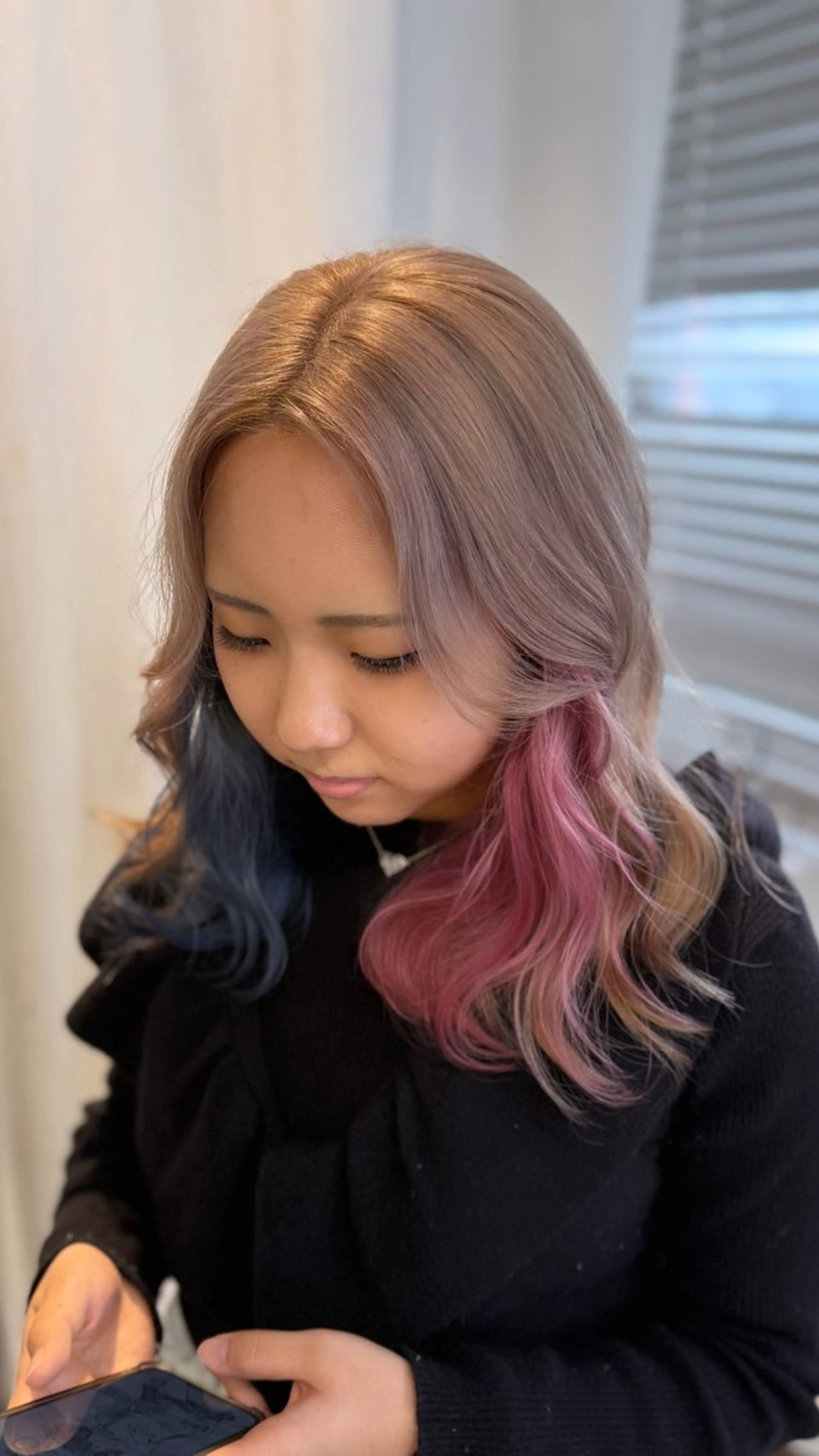 セミロング カラー 💖艶髪&ブリーチ髪 質改善💖舜希のヘアスタイル