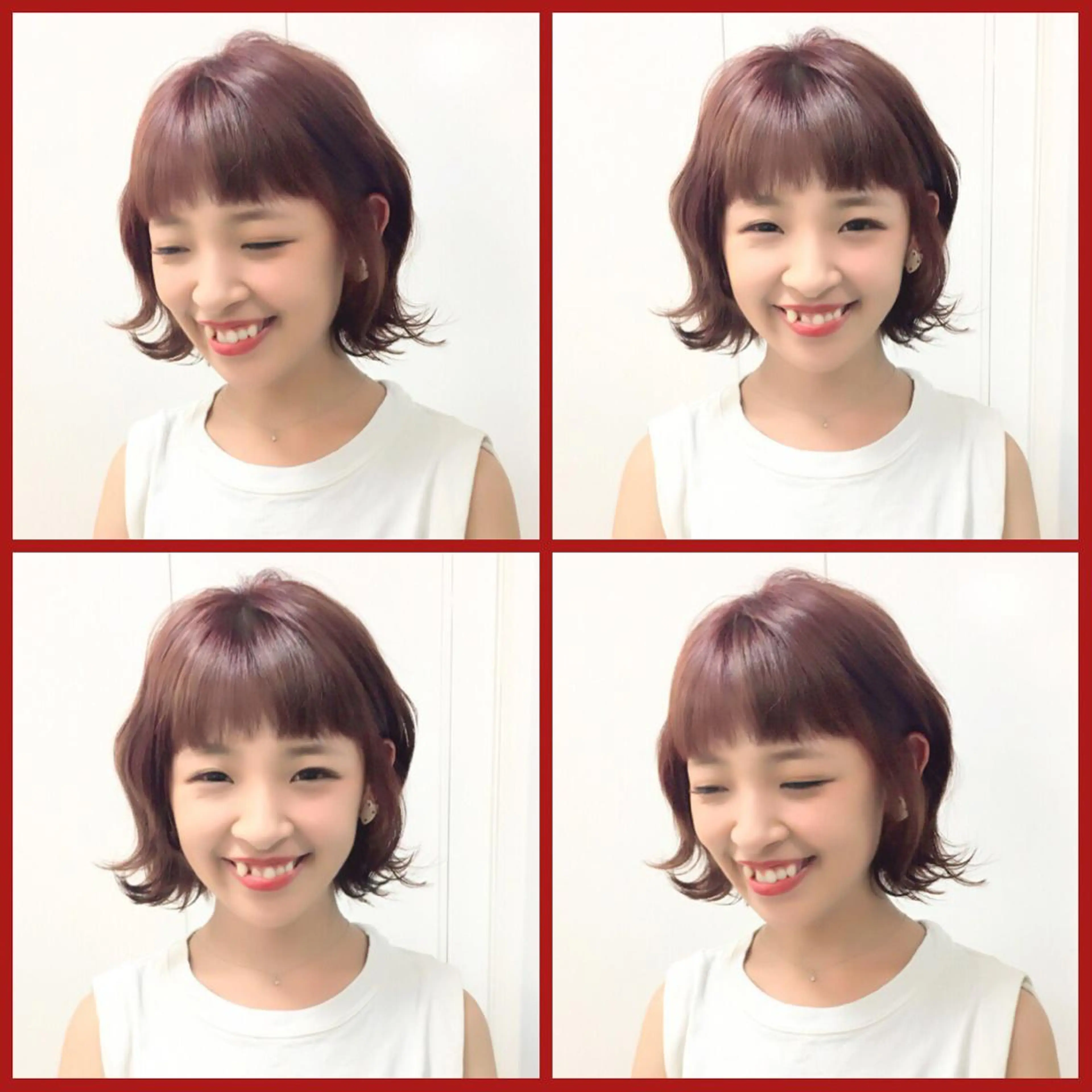 ショート カラー ヘアアレンジ レッドカラー トリートメント 柔らか垢抜けｶﾗｰと ｶｯﾄ🫧ASUKAのヘアスタイル