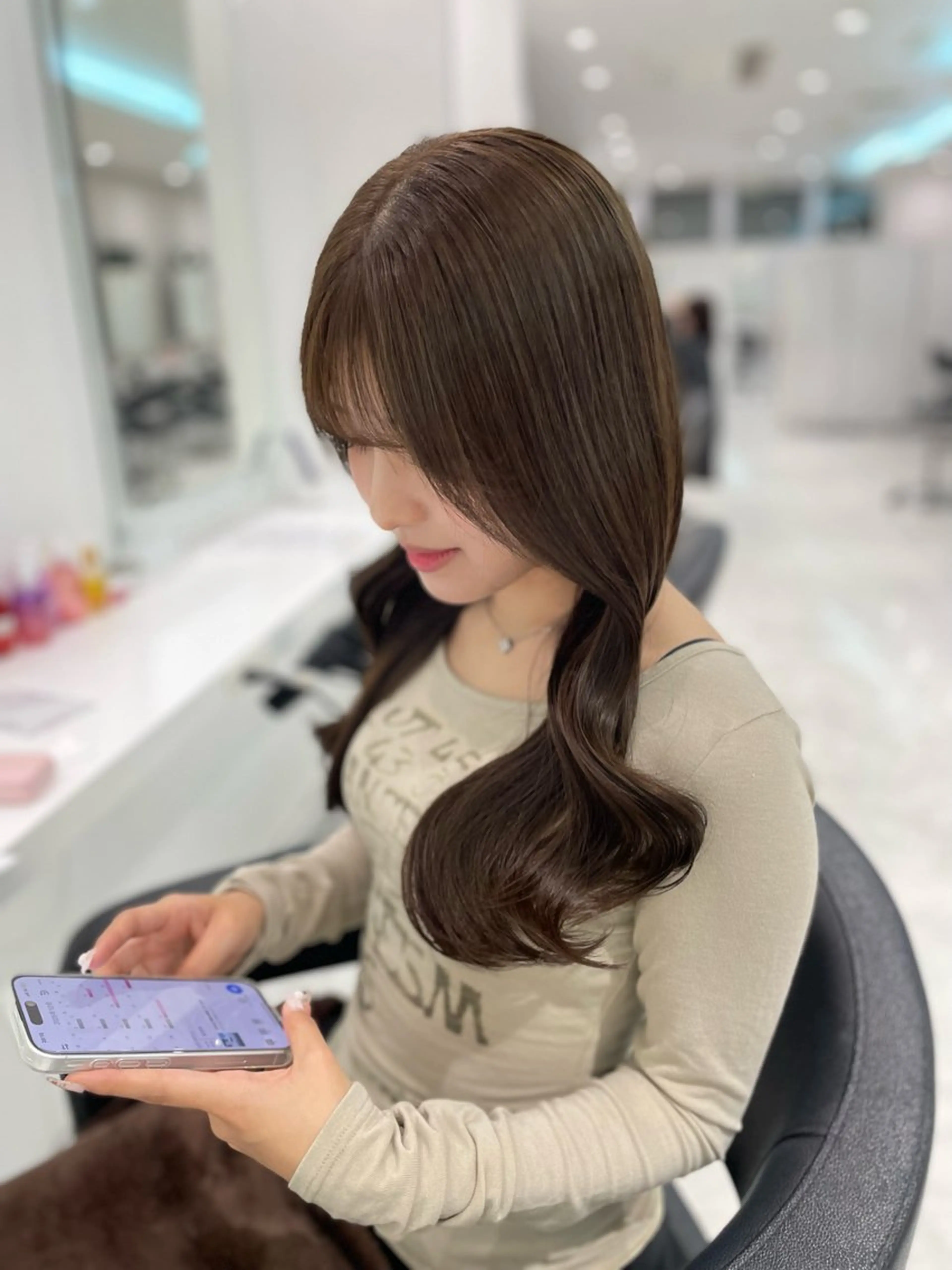 ロング ヘアカラー トリートメント ヘッドスパ 🌿透明感赤み消し Keishin🌿のヘアスタイル