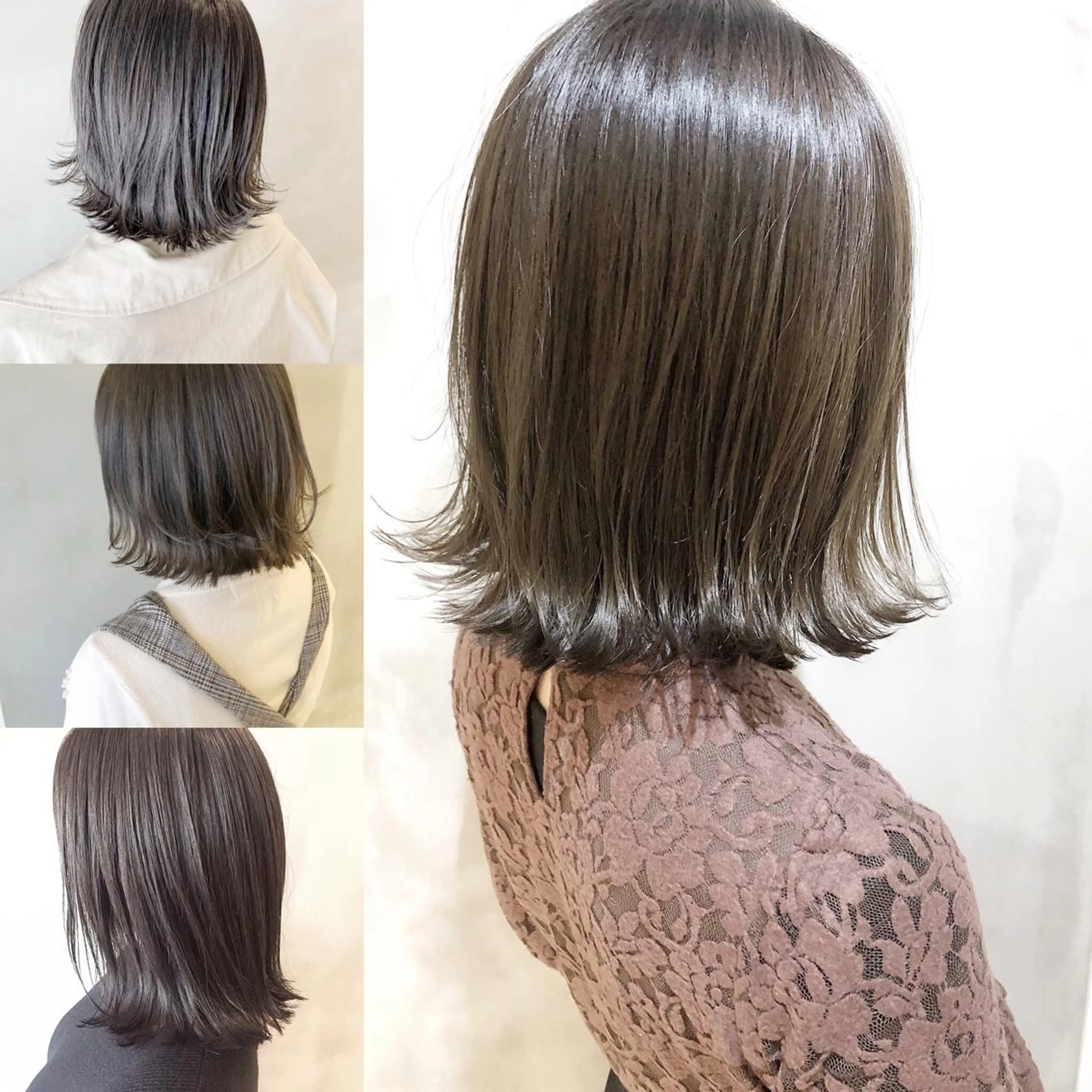 ミディアム カラー ヘアアレンジ ネイル マツエク・マツパ ブリーチ 透明感カラー ダブルカラー ハイライトカラー 外国人風カラー カット ヘアカラー 夜23時まで予約🉑 reverieあきらのヘアスタイル