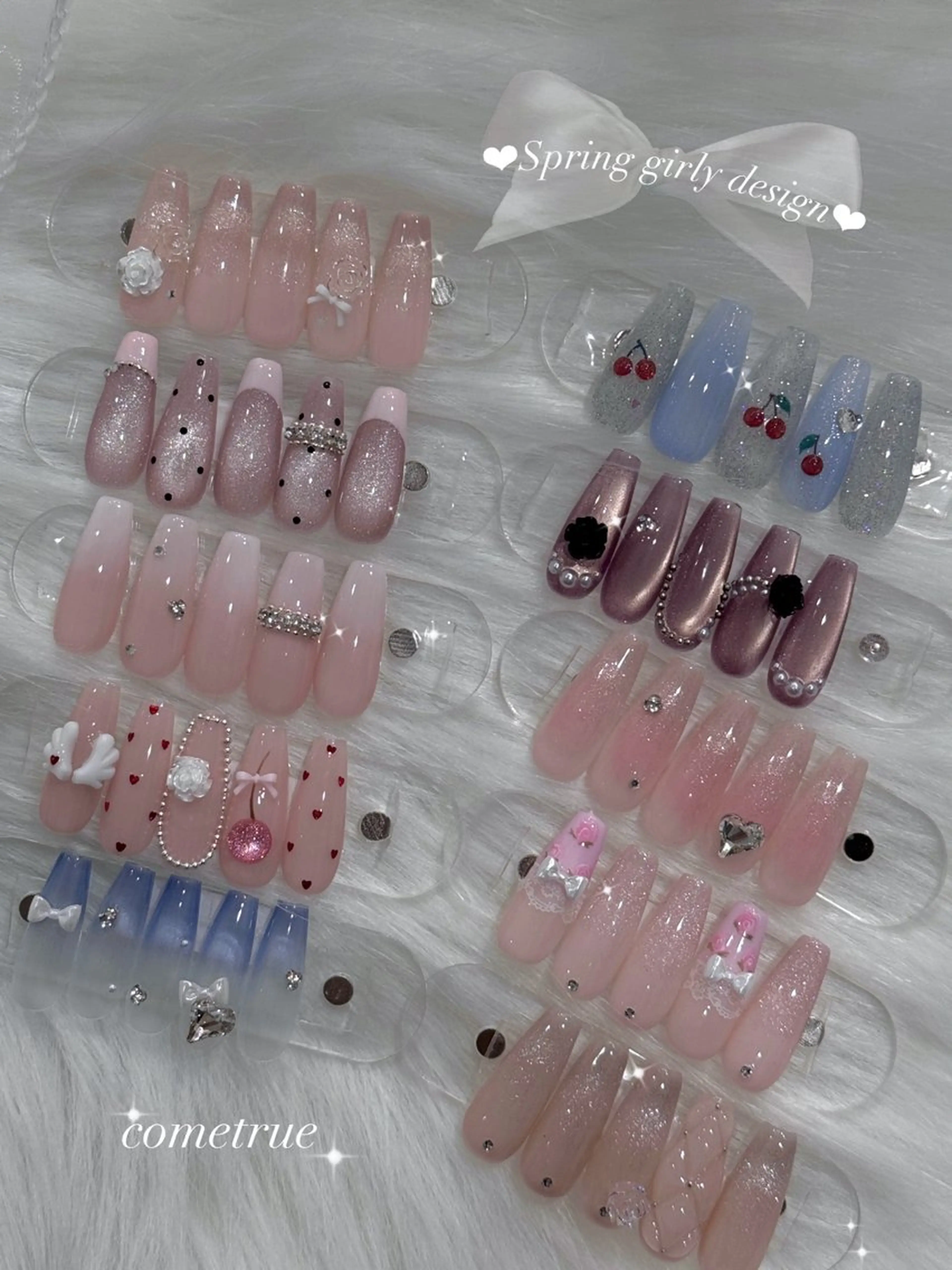 春定額デザインB♡ちゅるゴテガーリーネイル🎀【オフ無し】の写真