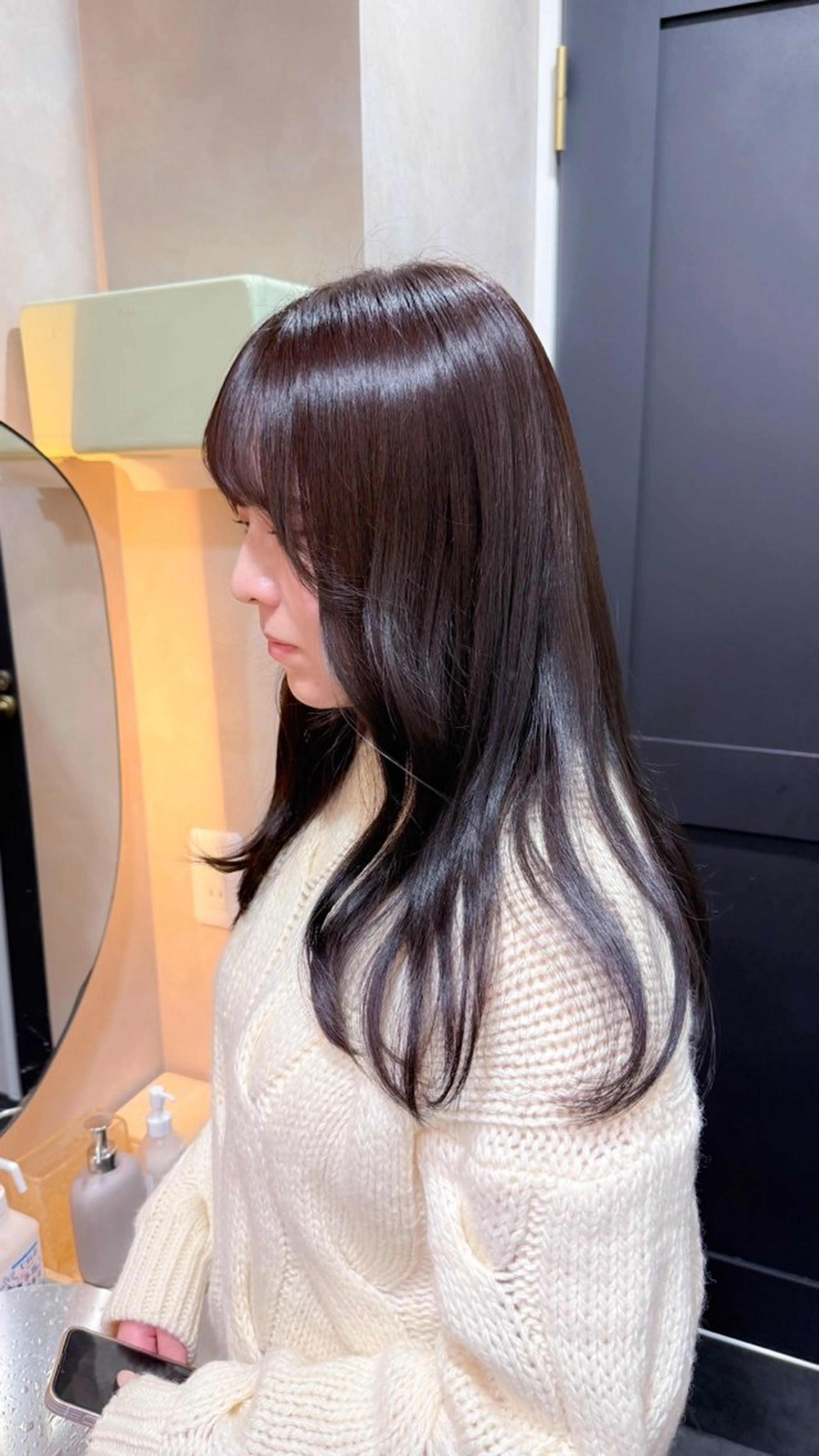 セミロング カラー ヘアカラー トリートメント ヘッドスパ 🪐レイヤー/抜け感 カラー/加野彩果🪐のヘアスタイル