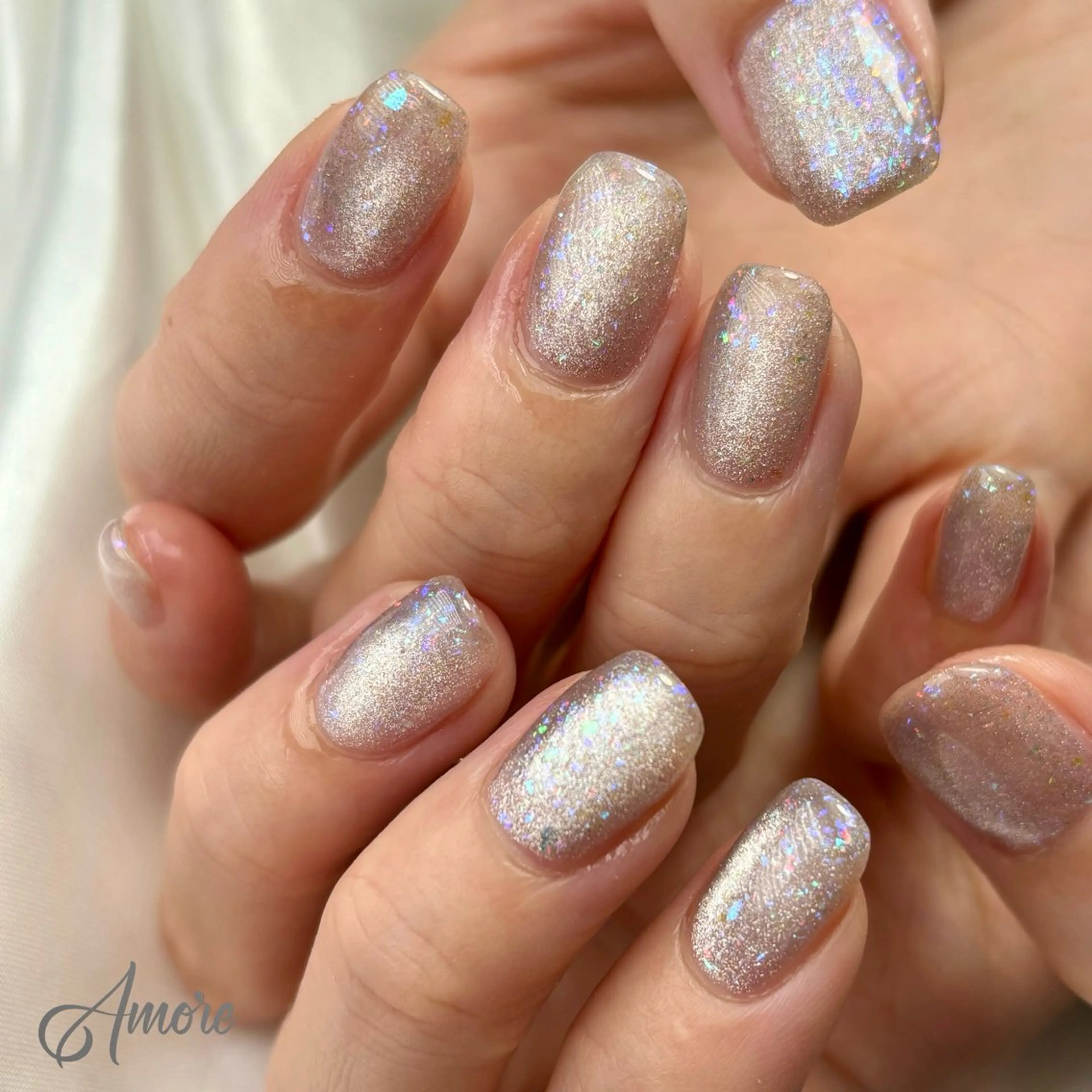 ネイル ジェルネイル キラキラネイル 韓国ネイル マグネットネイル パラジェル You kyehwaのネイルデザイン