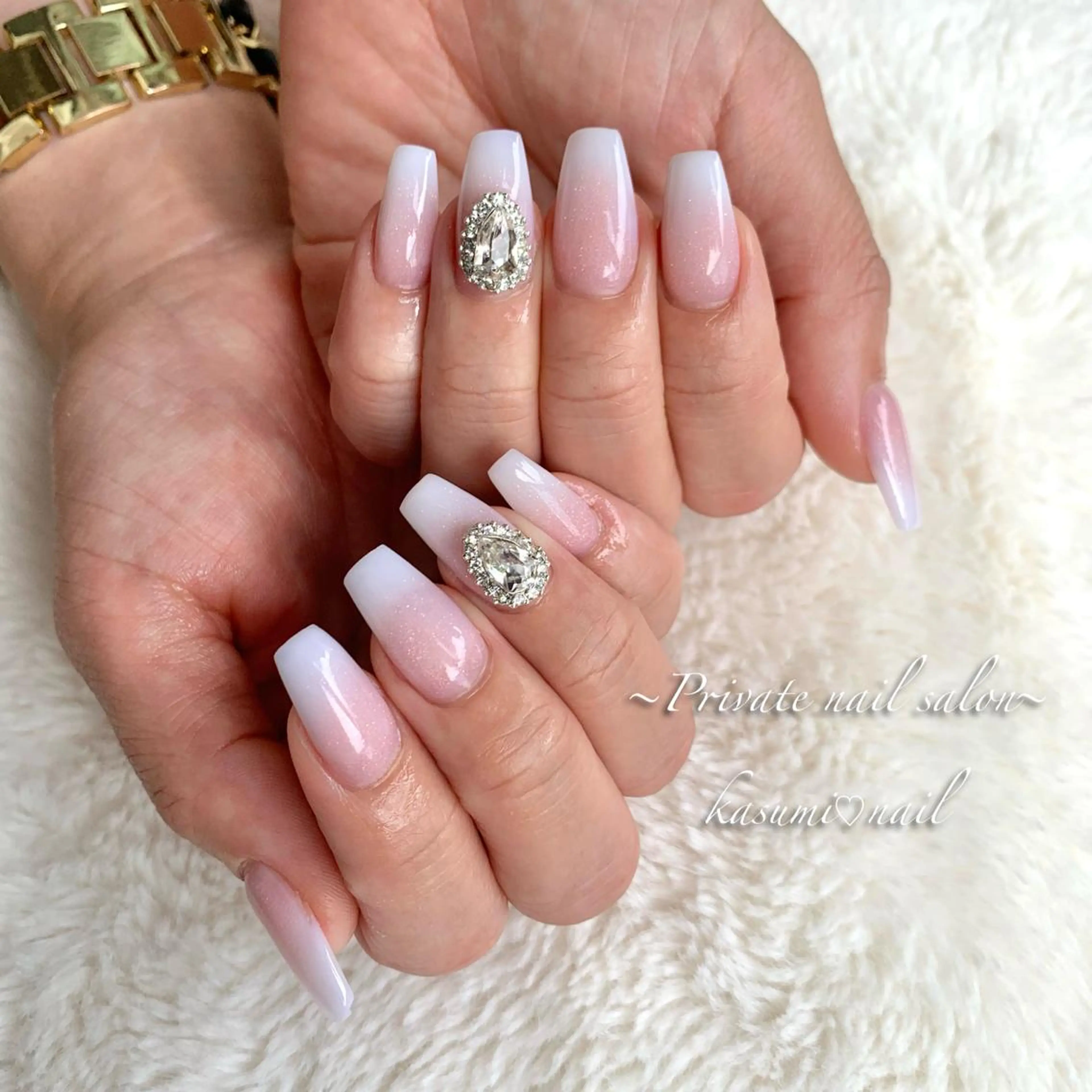 ネイル アートネイル ラメ(グリッター) マグネットネイル ミラーネイル 持ち込み KASUMI♡ Nailのネイルデザイン