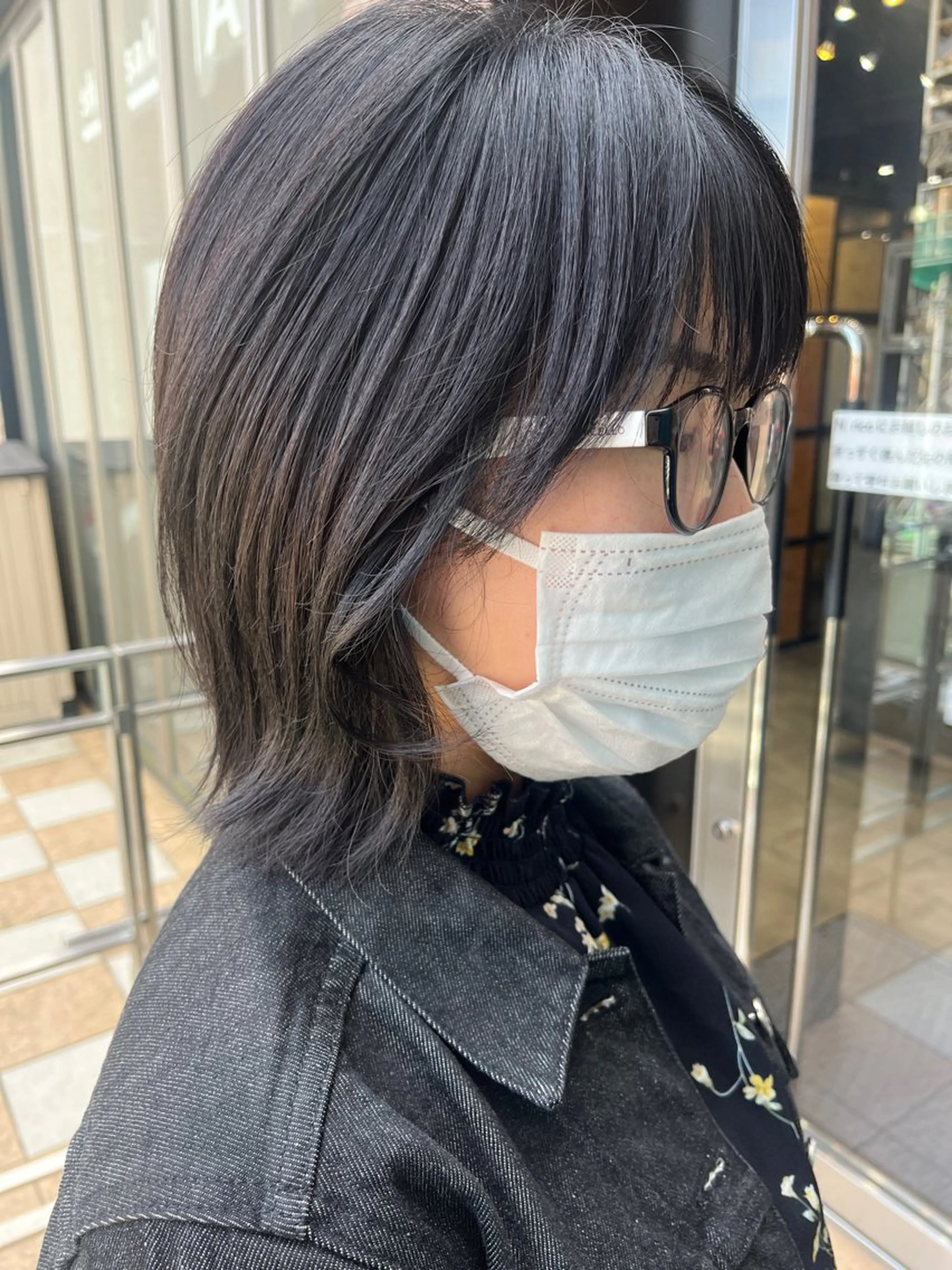 ミディアム カラー パーマ メンズ 久木原 ゆりのヘアスタイル