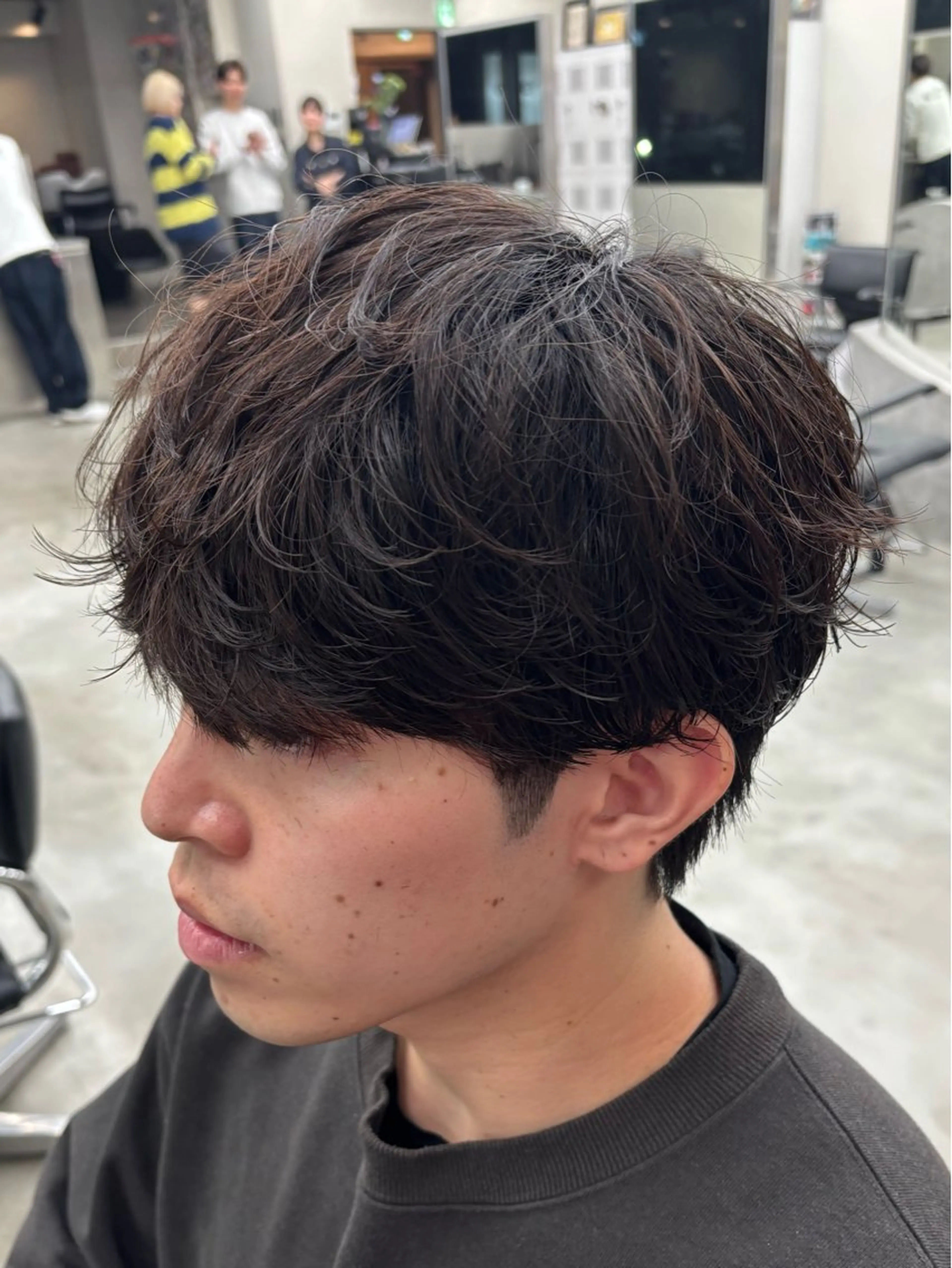 パーマ メンズ センターパート メンズ韓国風 マッシュ メンズパーマ ツーブロック 横浜メンズパーマ/ シャドウ/ショウゴのヘアスタイル