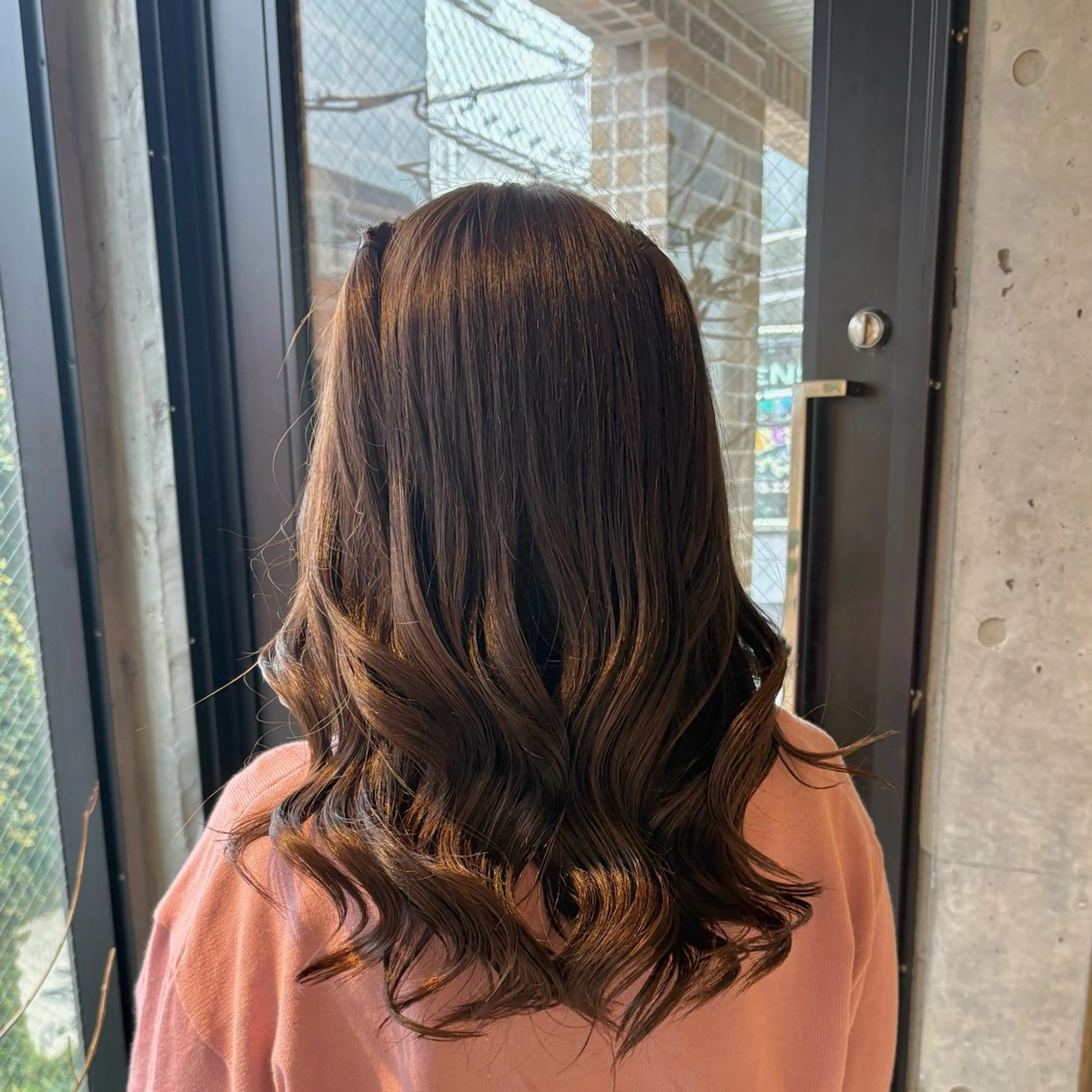 セミロング ヘアアレンジ うる艶/透明感カラー 🐇🤍もものヘアスタイル