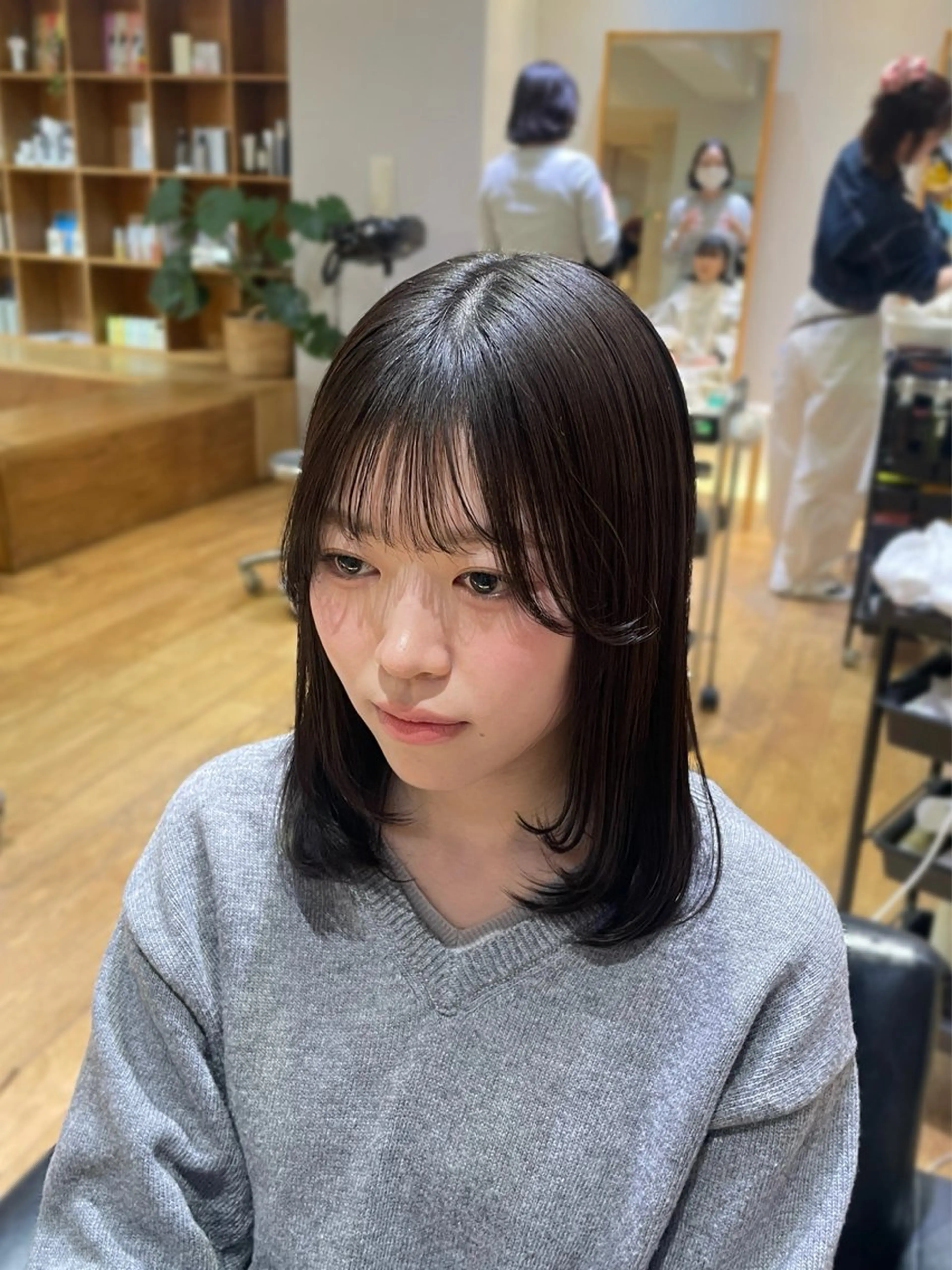 ミディアム パーマ 縮毛矯正 縮毛矯正 縮毛矯正/レイヤー 🌙児玉光瑠のヘアスタイル