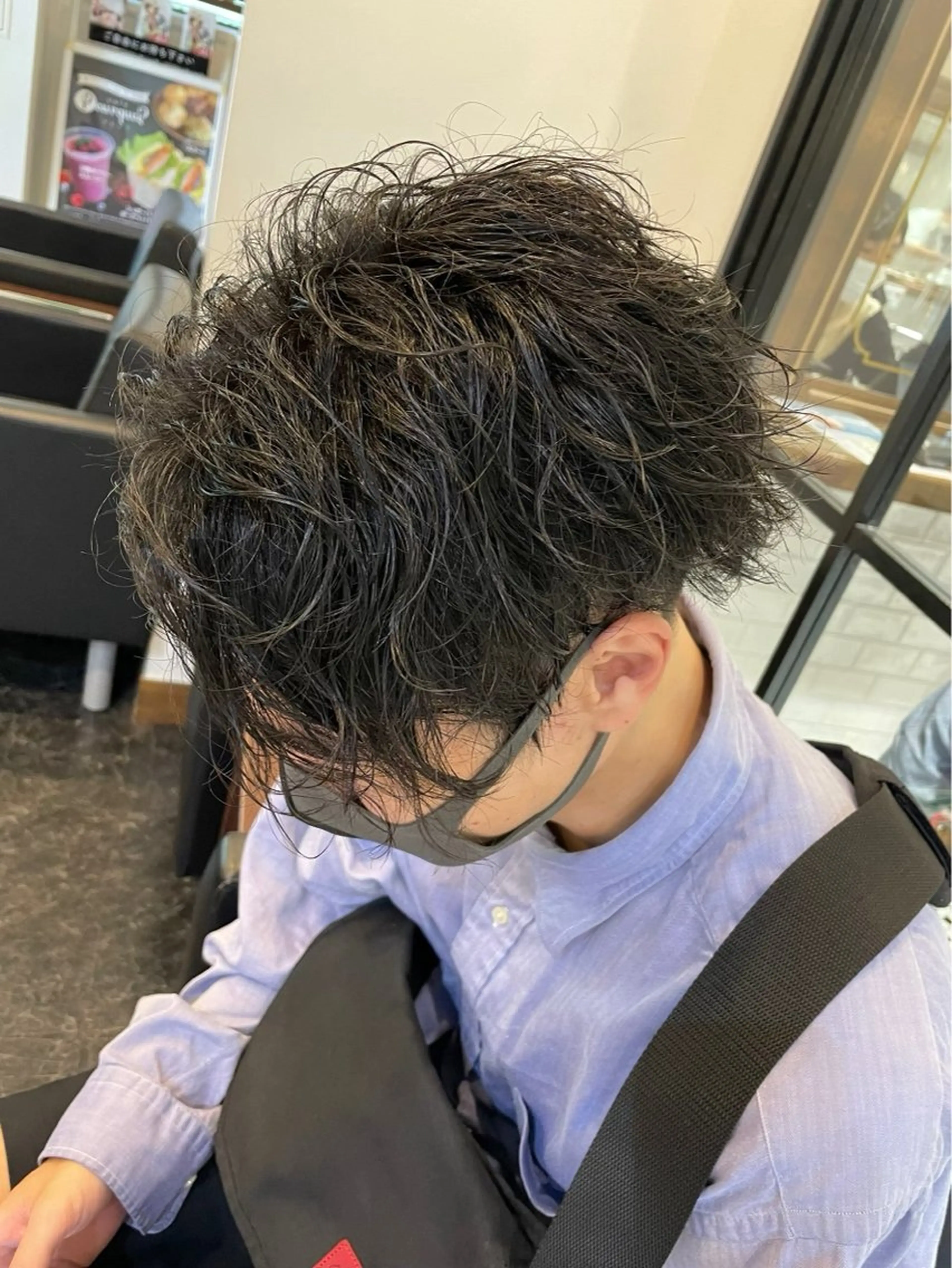 ミディアム パーマ メンズ 榊原 貫太のヘアスタイル