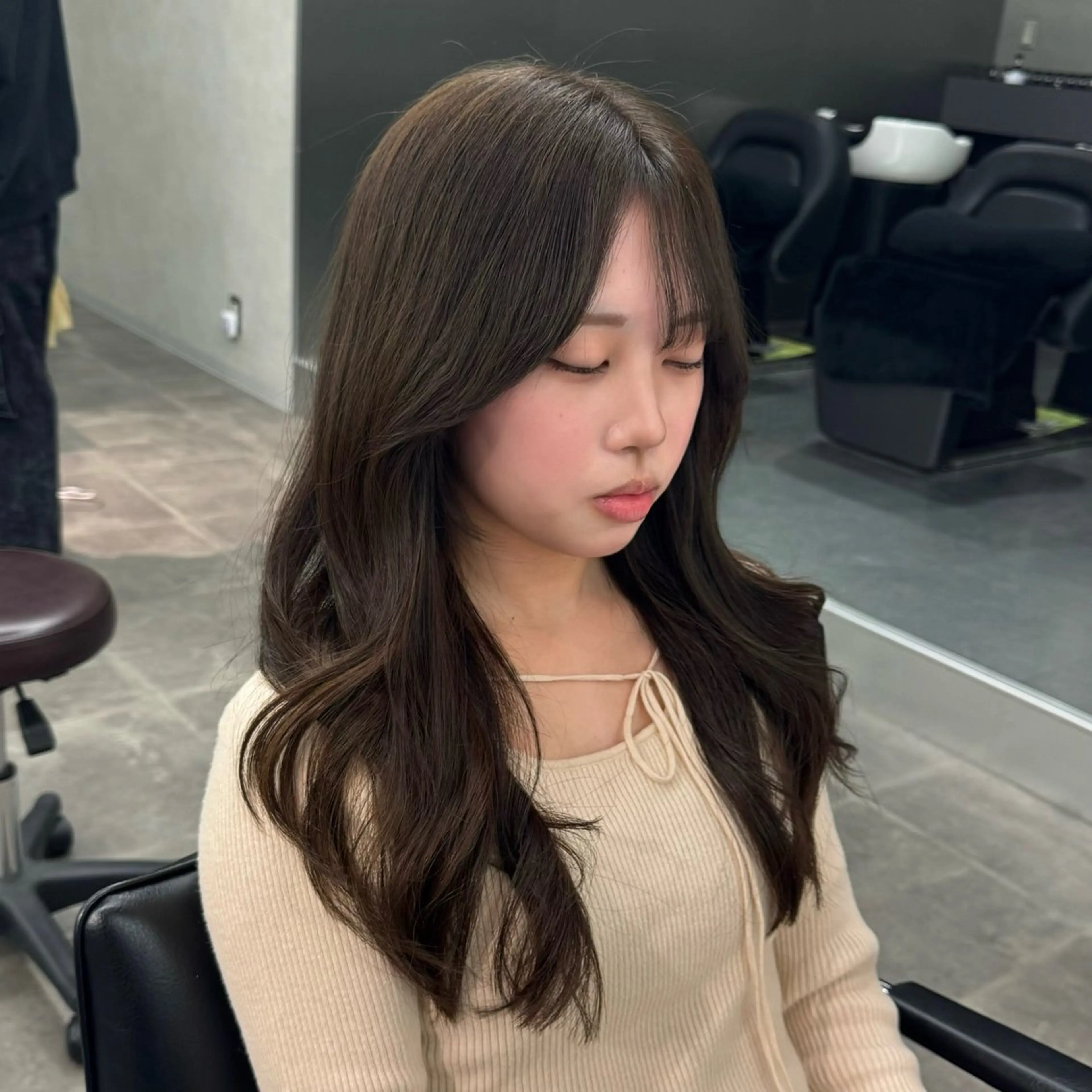 ロング カット ヘアカラー 韓国特化🇰🇷千葉 /レイヤーカット竜生のヘアスタイル