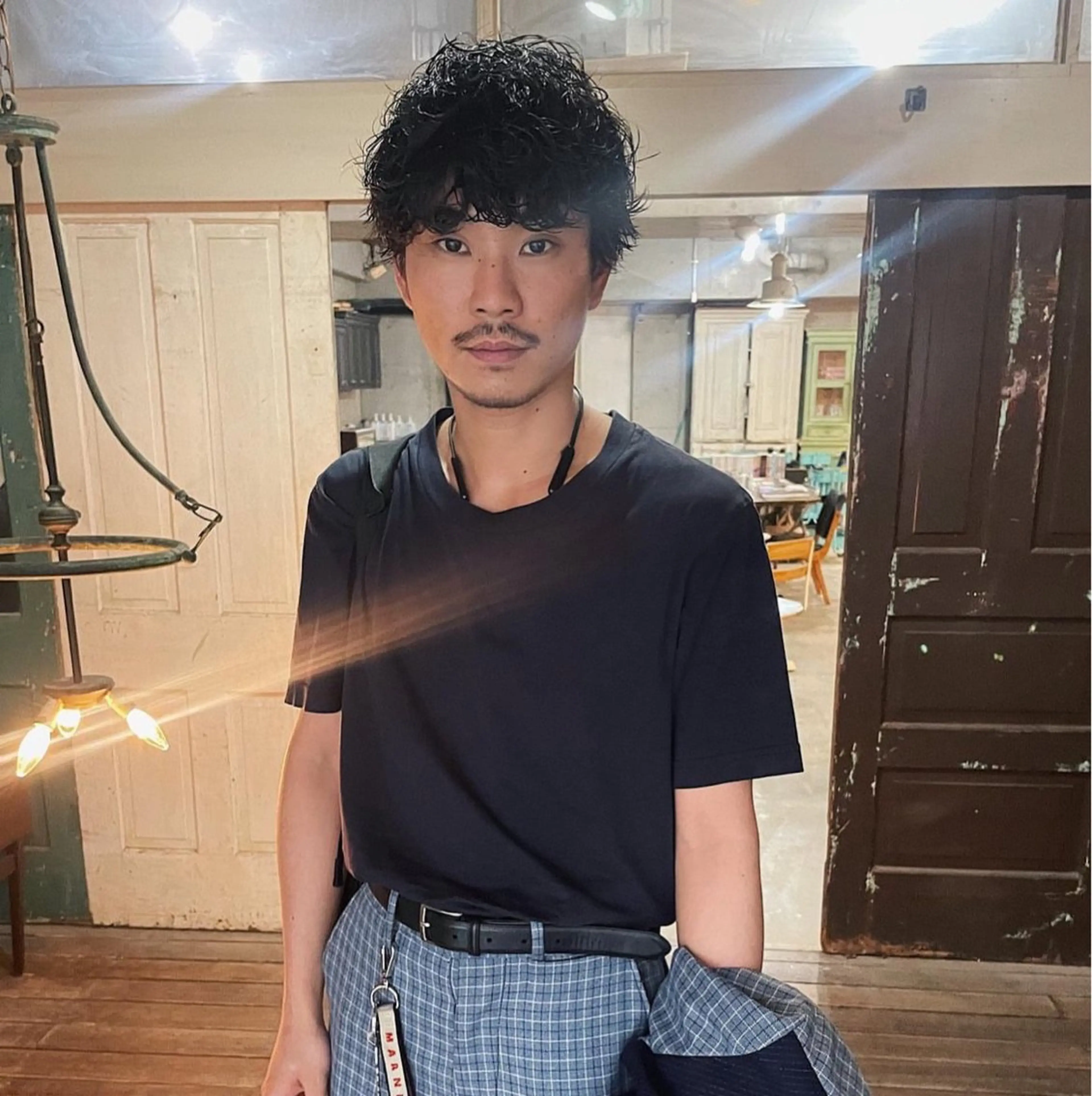 パーマ メンズ カット パーマ メンズ特化美容師 ハスイルイのヘアスタイル