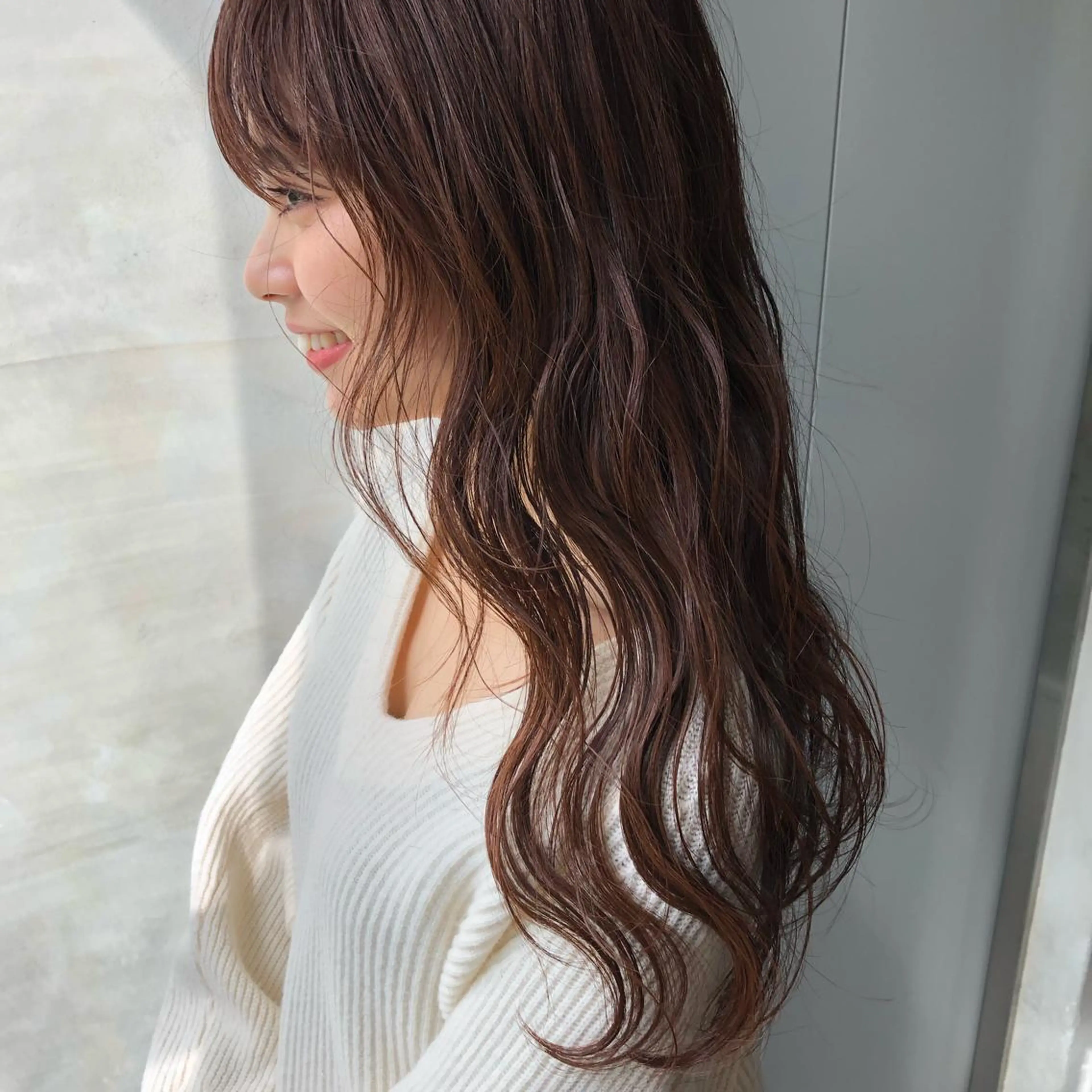 セミロング カラー ベージュカラー ピンクカラー ピンクベージュ クドウレイ fifth渋谷のヘアスタイル