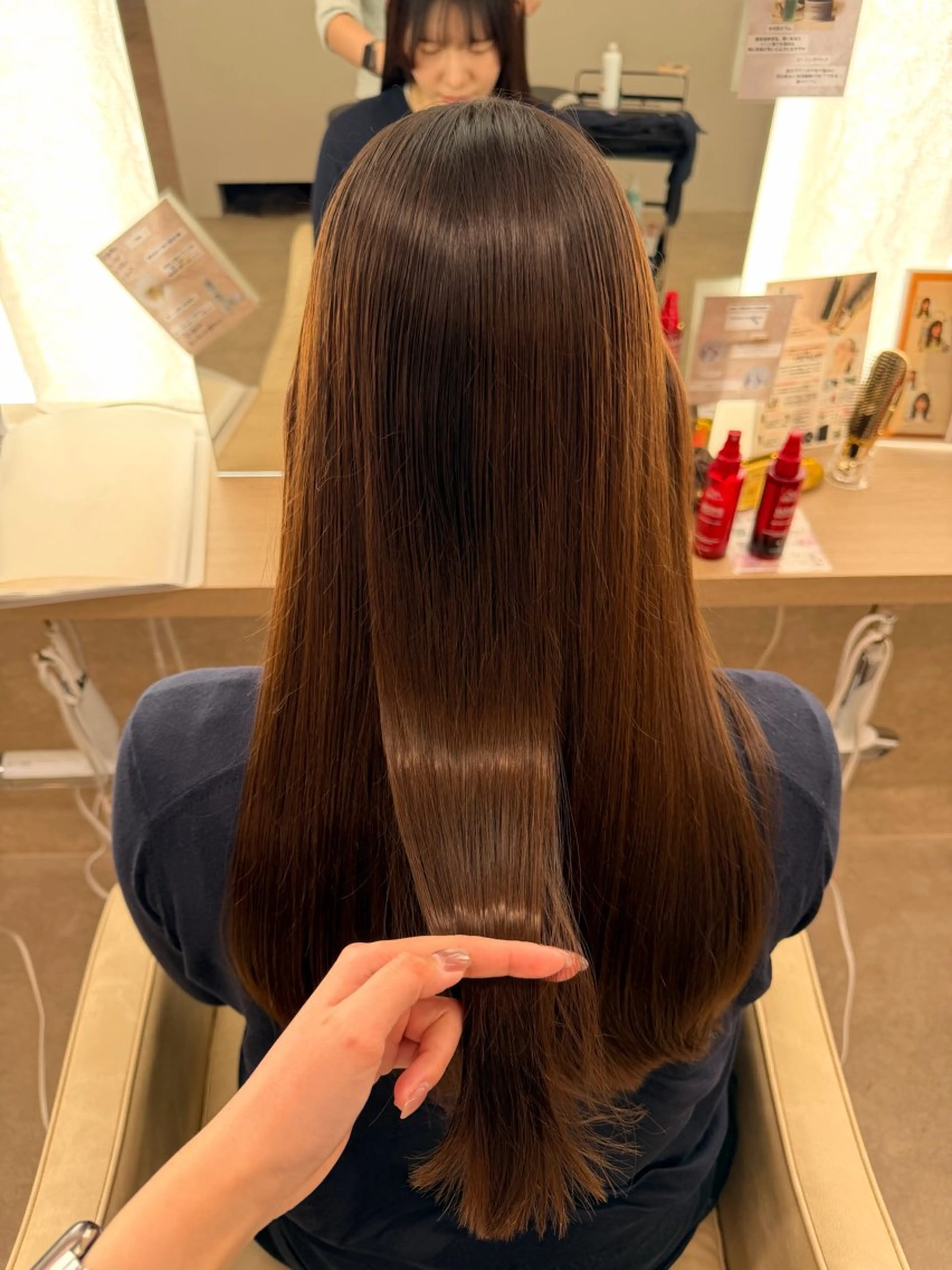 ロング カット ヘアカラー トリートメント ともか/美髪透明感 カラー/顔周りカットのヘアスタイル