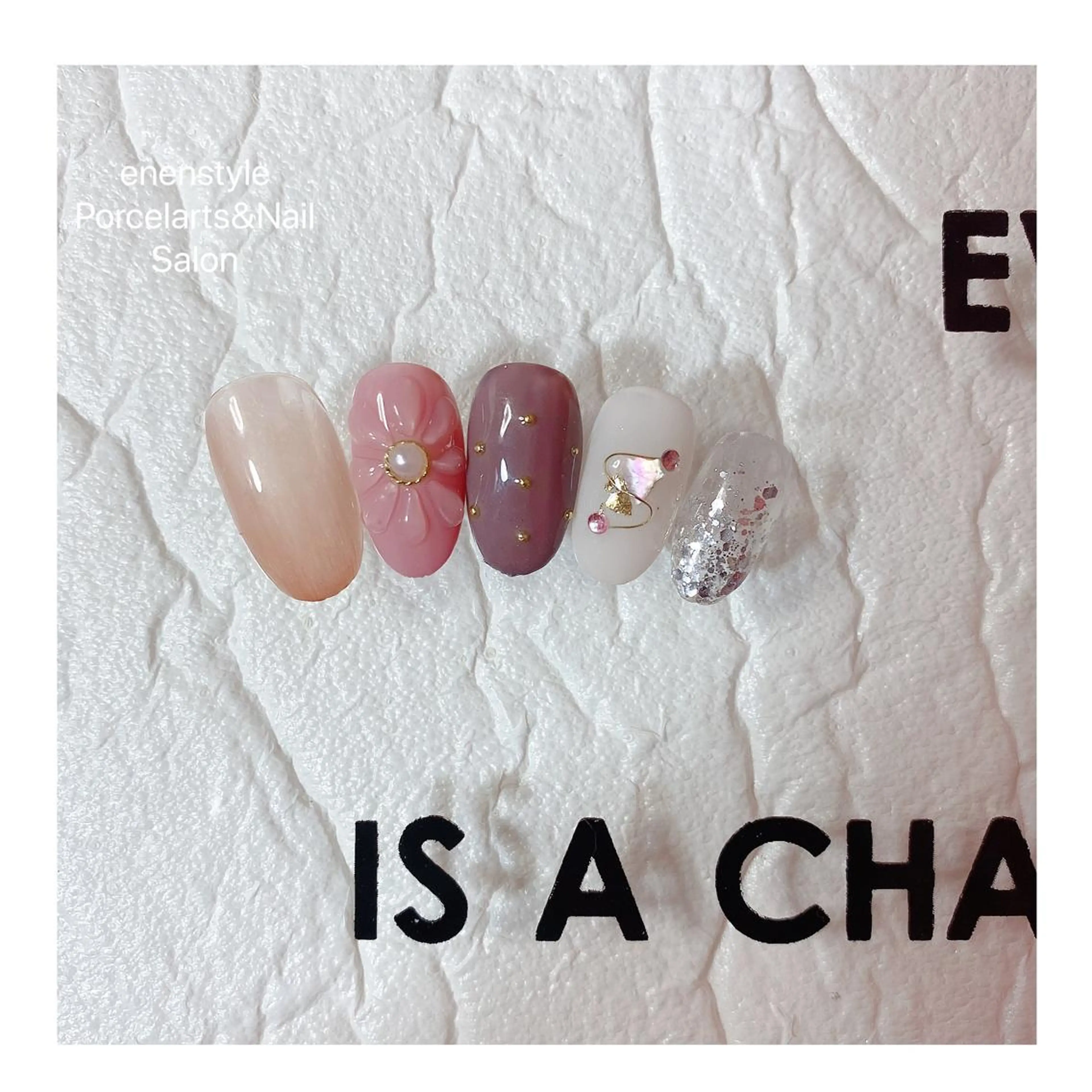 ミディアム ネイル ハンドネイル 👑enen style👑のネイルデザイン