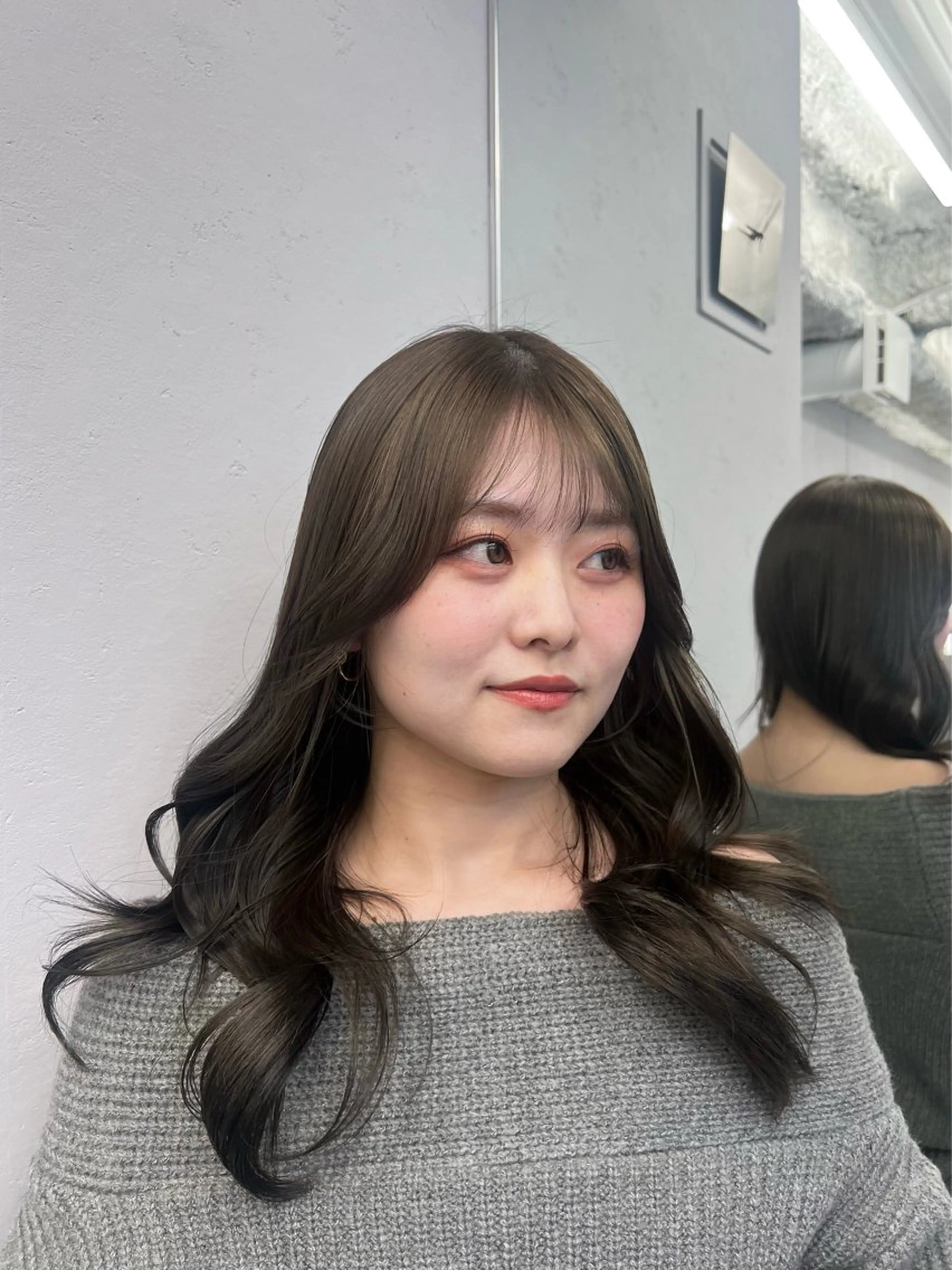 ロング 顔周りカット 韓国風ヘア レイヤーカット カット ヘアカラー akari/髪質改善 /ブリーチ/名古屋のヘアスタイル