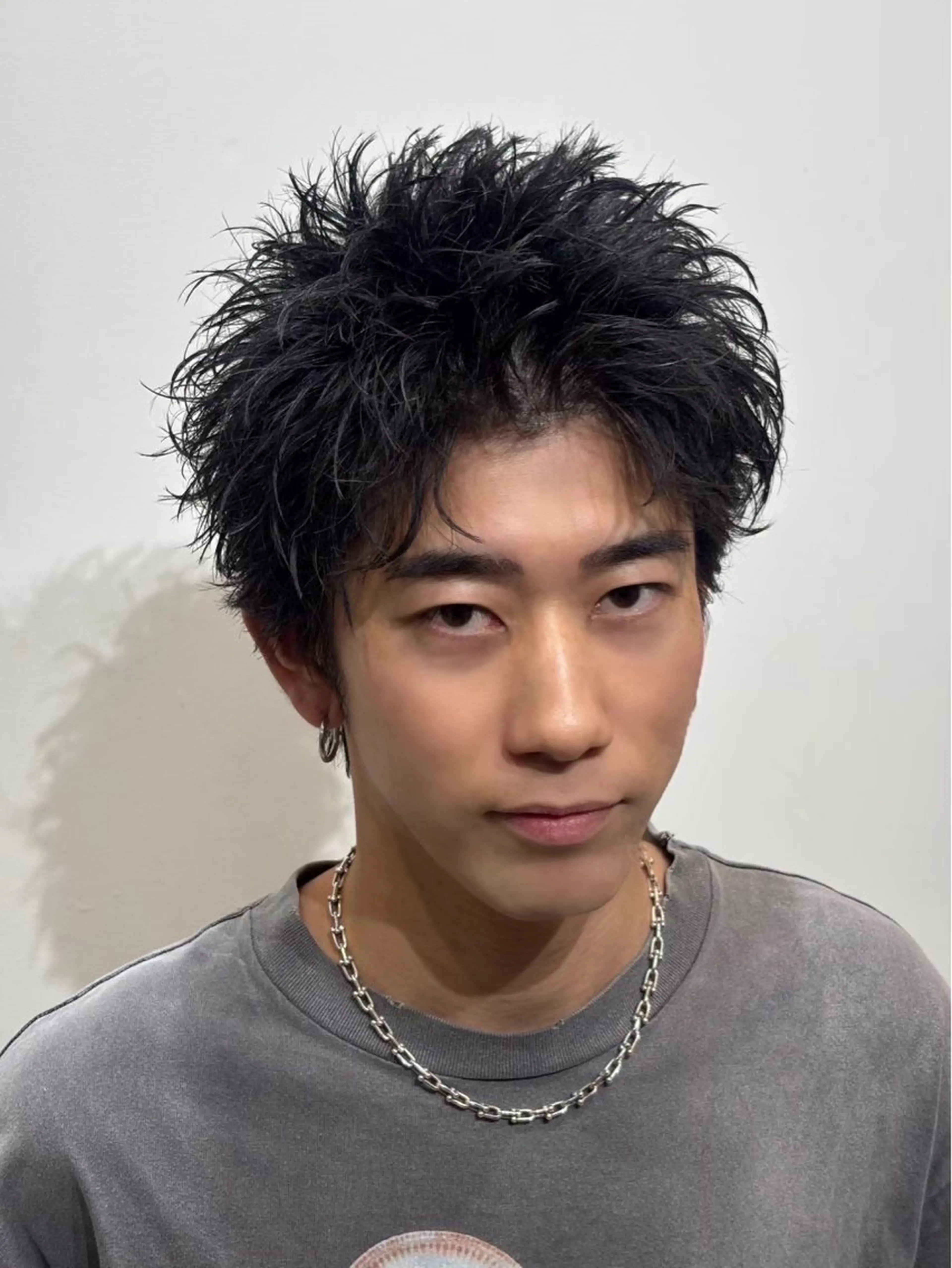 ショート メンズ アップバング 金子 遥人のヘアスタイル