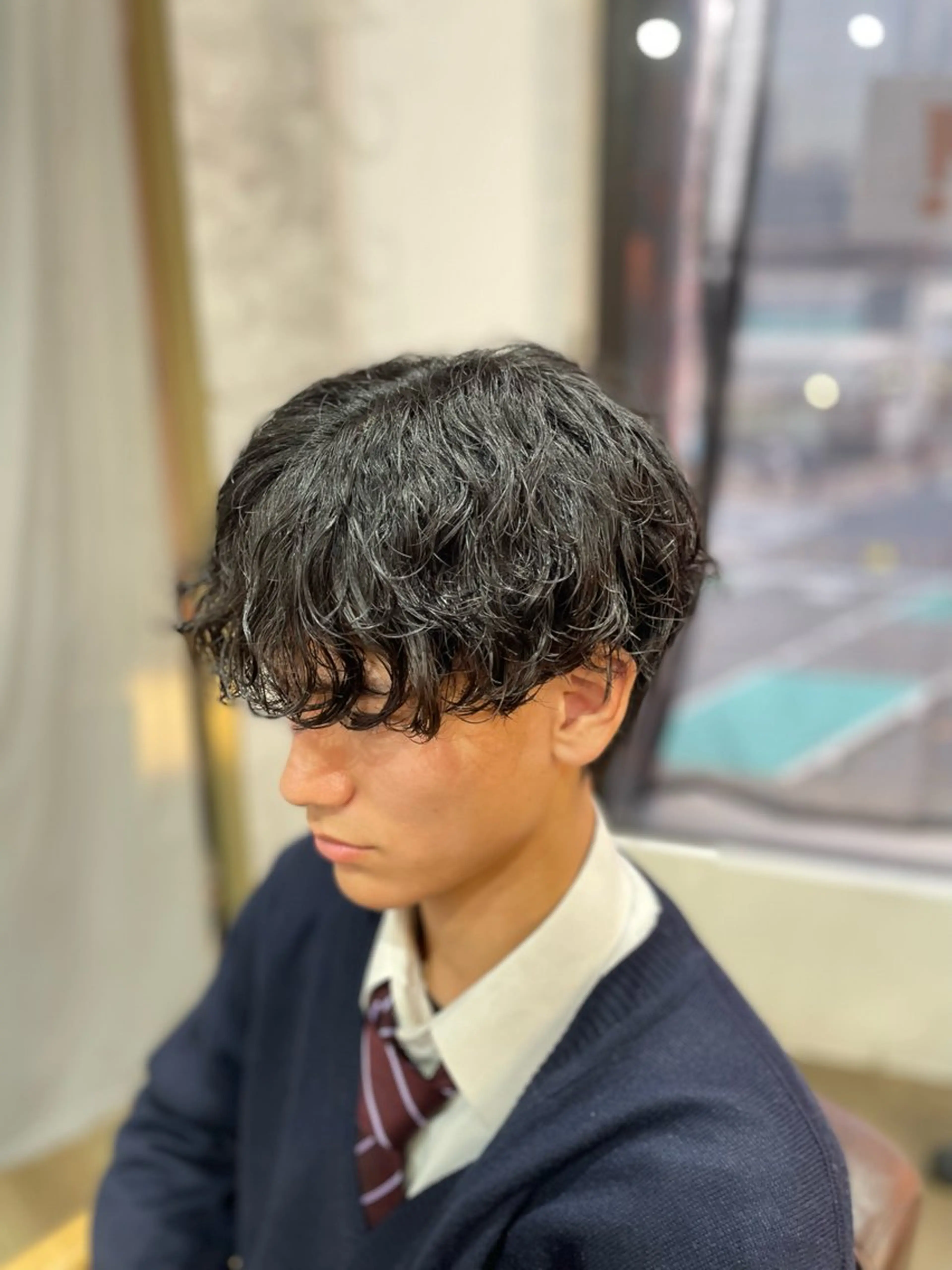 ショート パーマ メンズ カット パーマ シャドウパーマ/縦落 ちパーマ 大久保拓実のヘアスタイル