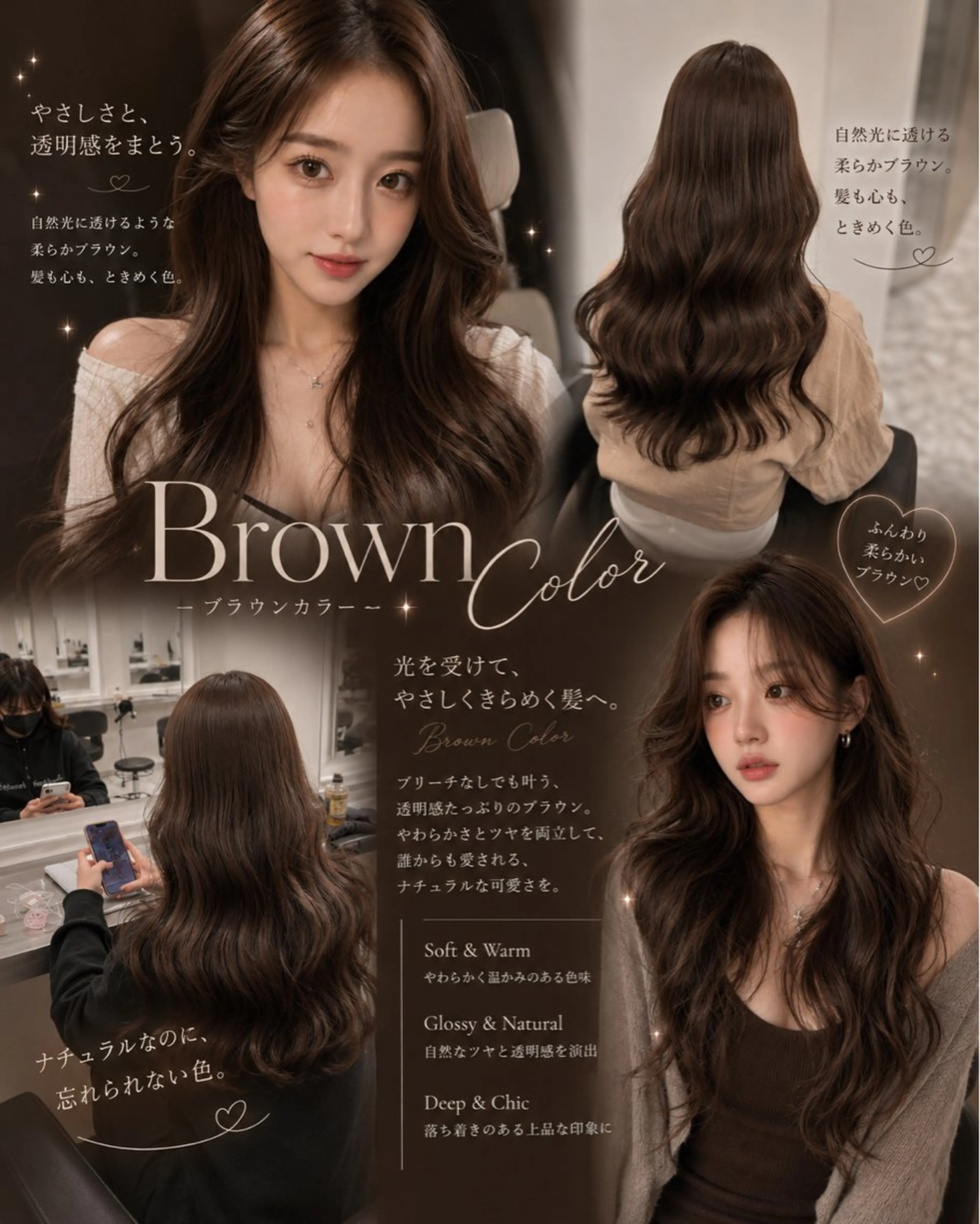 カラー ブリーチ ブラウンカラー 透明感カラー ブリーチなしカラー ヘアカラー トリートメント 🤍MAYUKA🤍 レイヤー/韓国ヘアのヘアスタイル