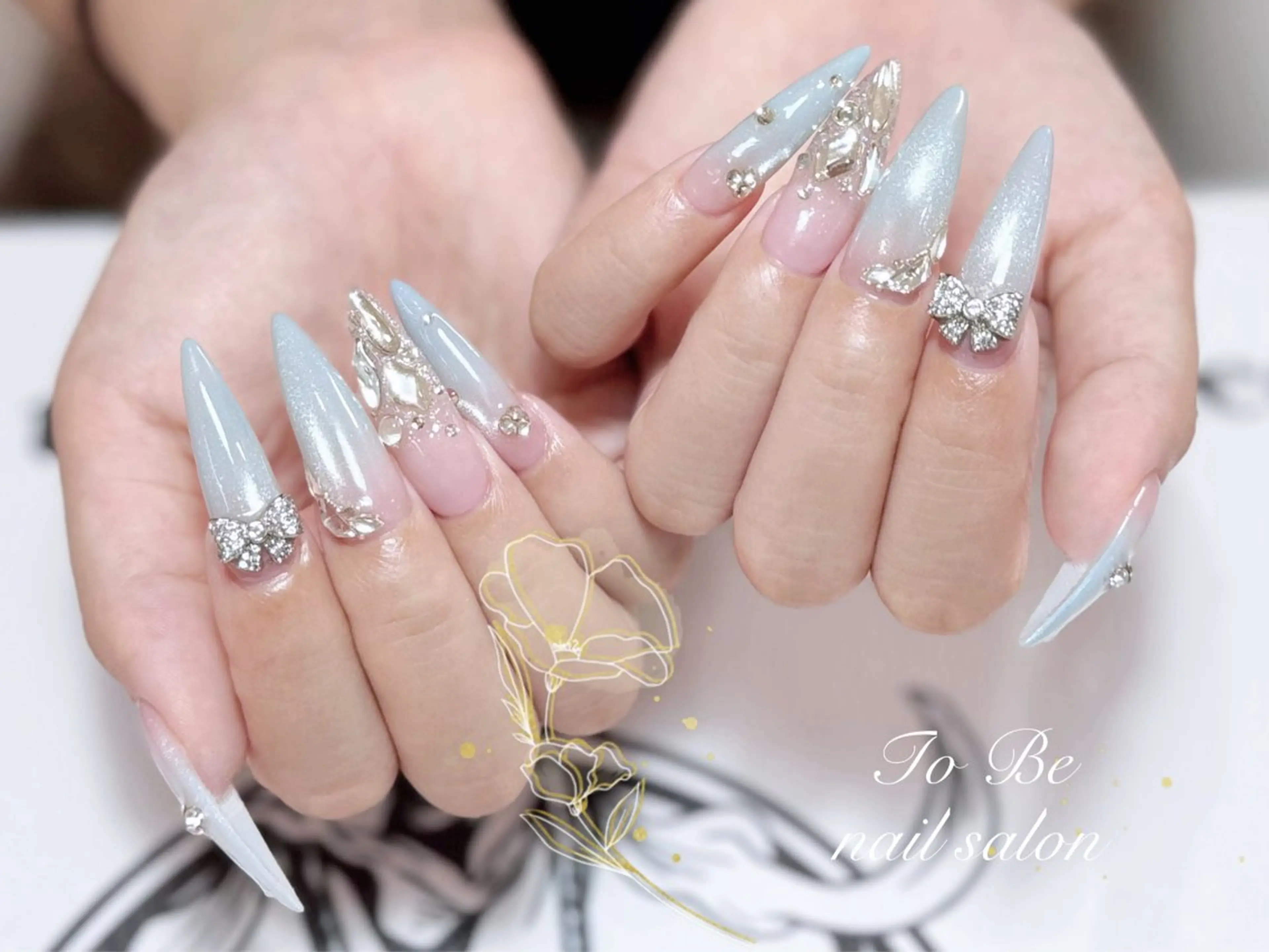 ロング ハンドネイル Nail Salon To Be珈月のネイルデザイン