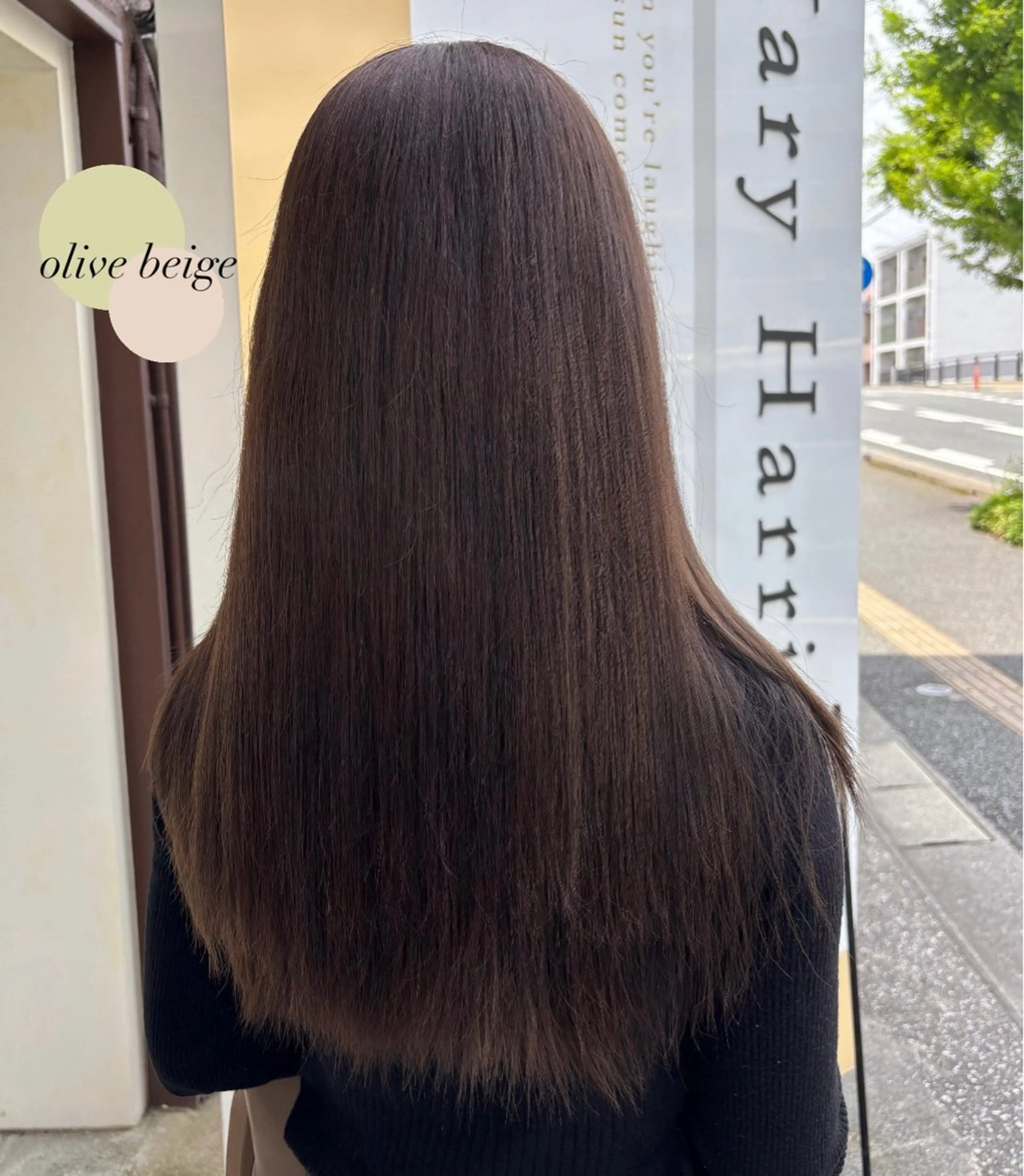 カラー ベージュカラー オリーブベージュ ヘアカラー トリートメント MaryHarris 西区姪浜/Mihoのヘアスタイル