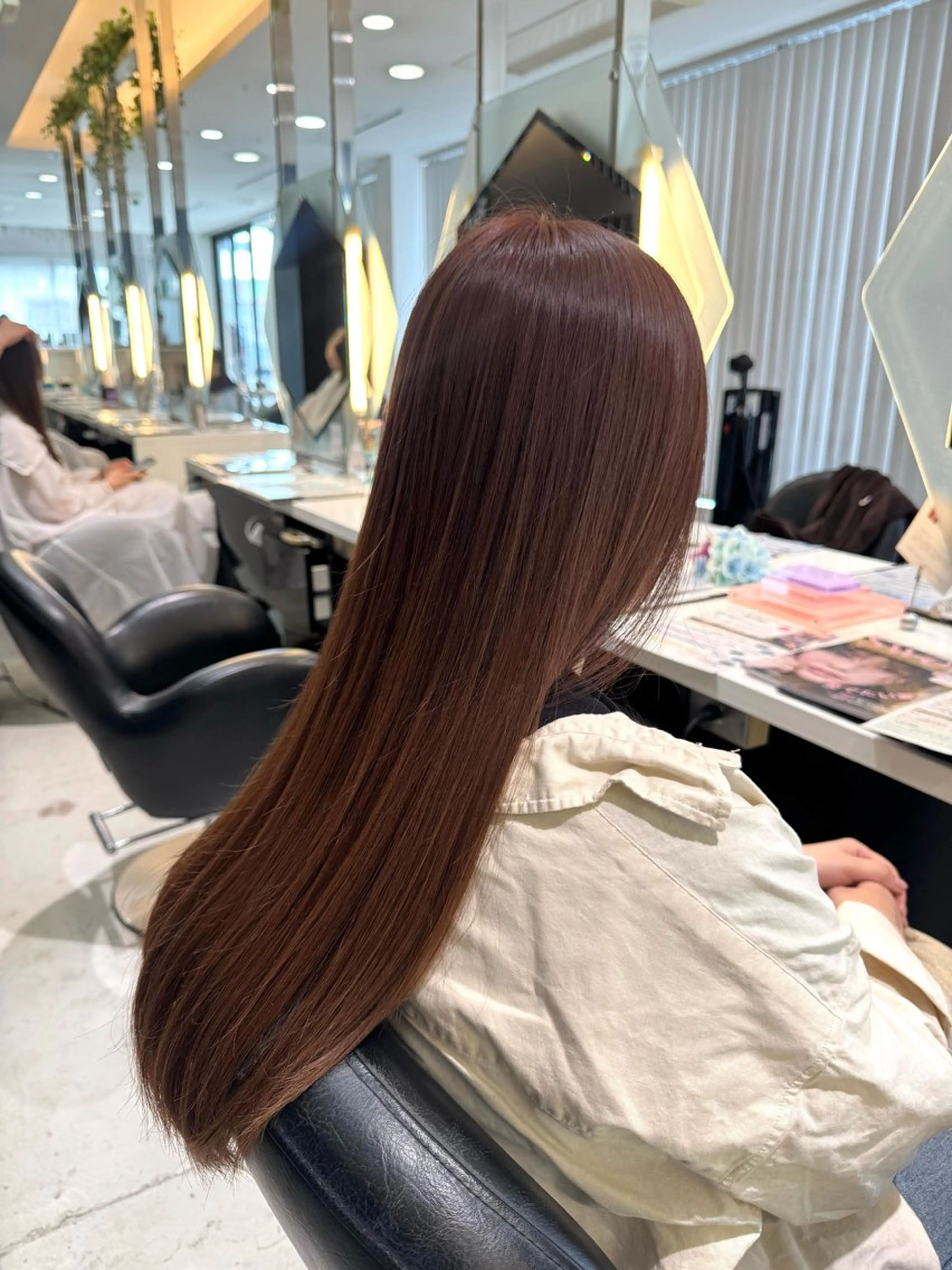 ロング ヘアカラー ヘッドスパ 縮毛矯正/透明感艶 カラー/暖色/miuのヘアスタイル