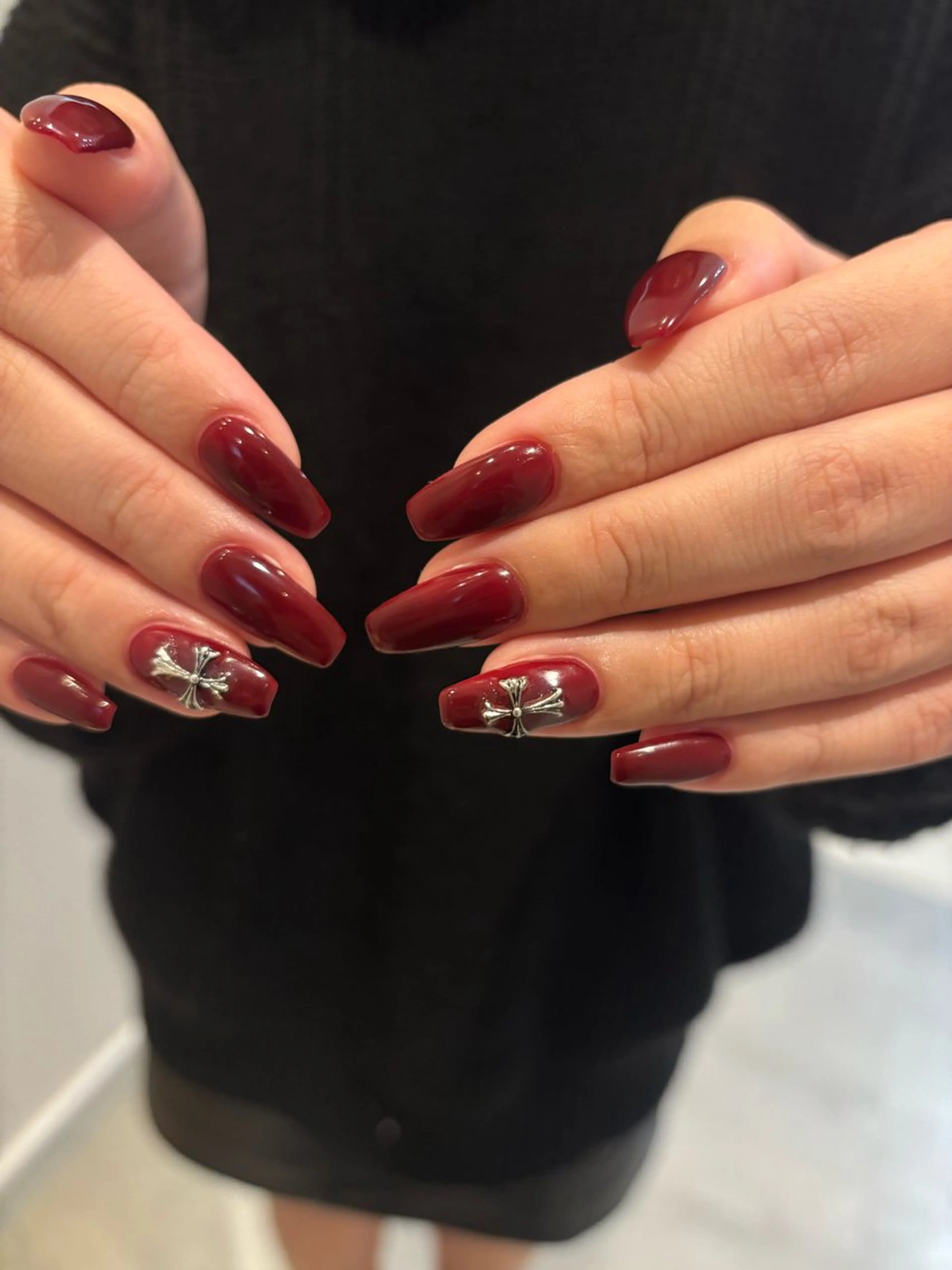ネイル ボルドー ririka 🍀のネイルデザイン